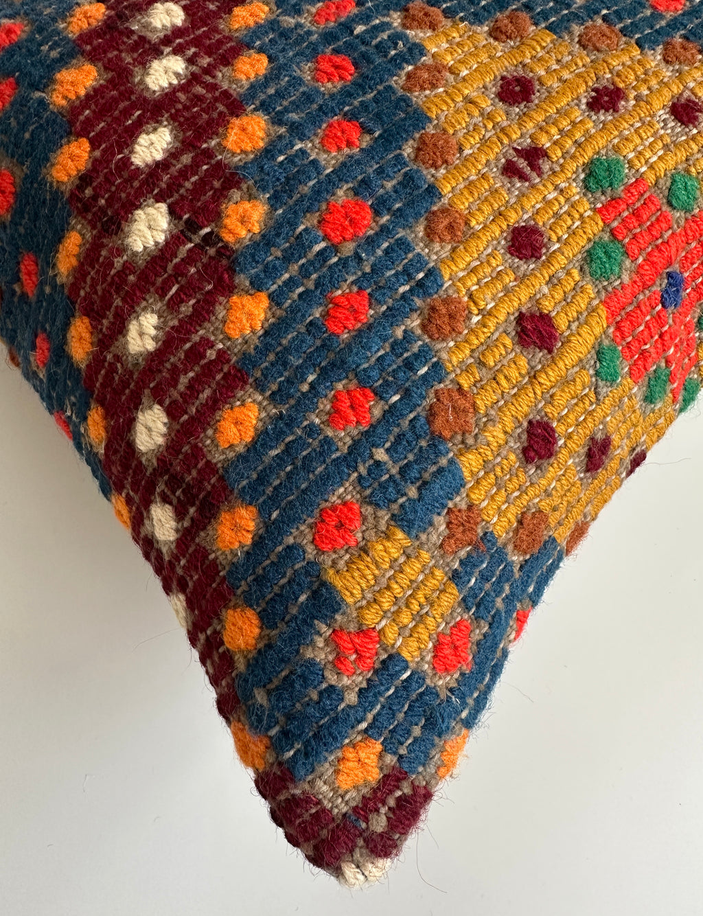 Handmade Multicolour Turkish Rug Cushion Cover 18''x18'' / 45x45 CM