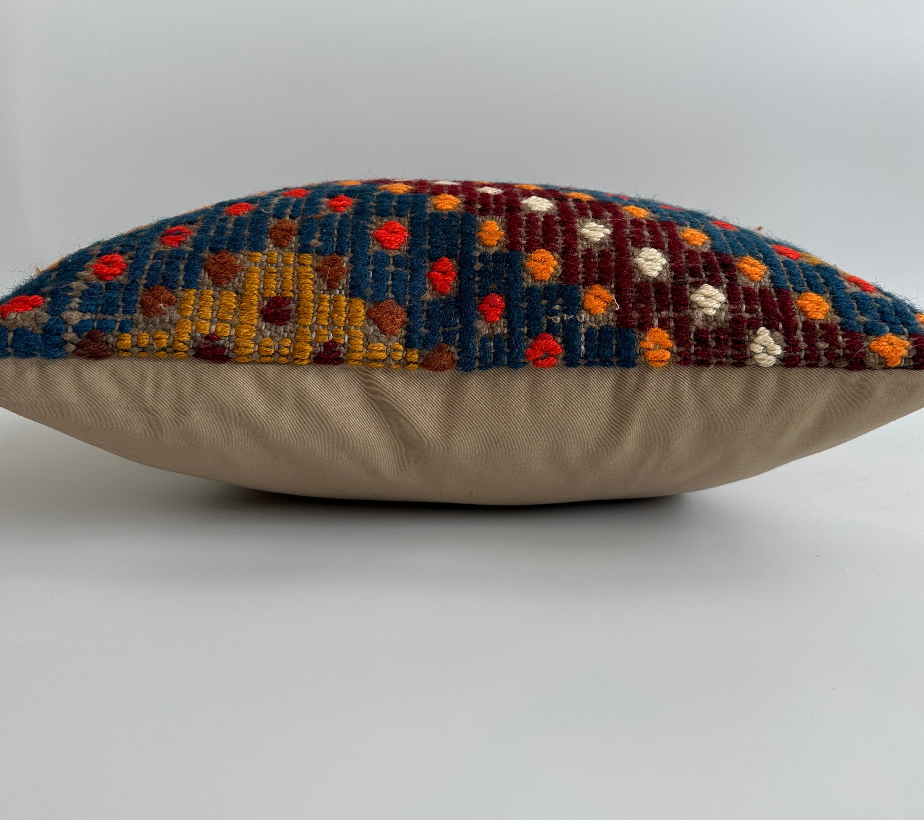 Handmade Multicolour Turkish Rug Cushion Cover 18''x18'' / 45x45 CM