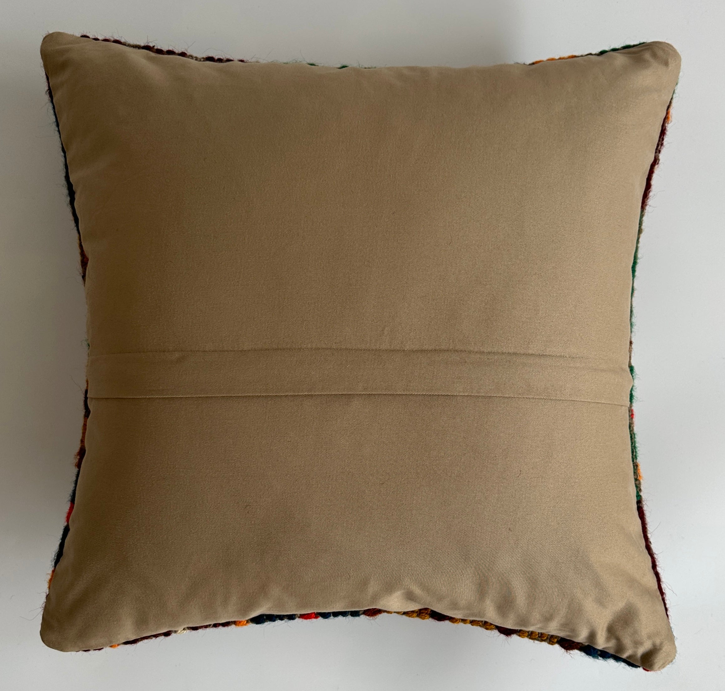 Handmade Multicolour Turkish Rug Cushion Cover 18''x18'' / 45x45 CM