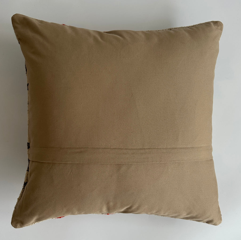 Handmade Textured Grey Turkish Rug Cushion Cover 18''x18'' / 45x45 CM