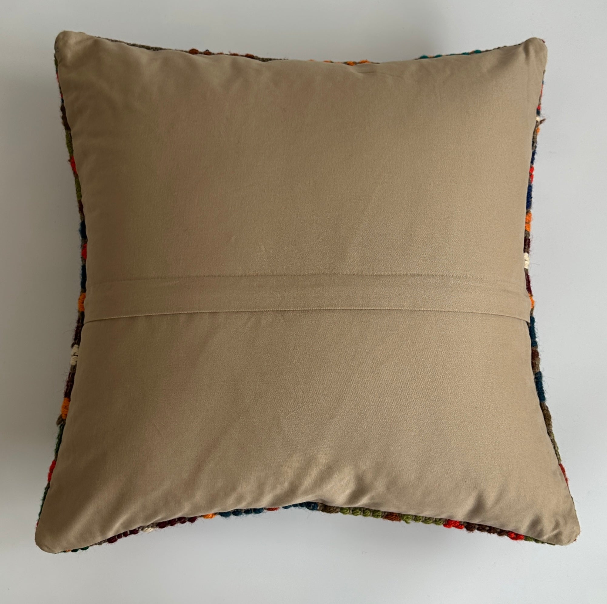 Handmade Multicolour Turkish Rug Cushion Cover 18''x18'' / 45x44 CM