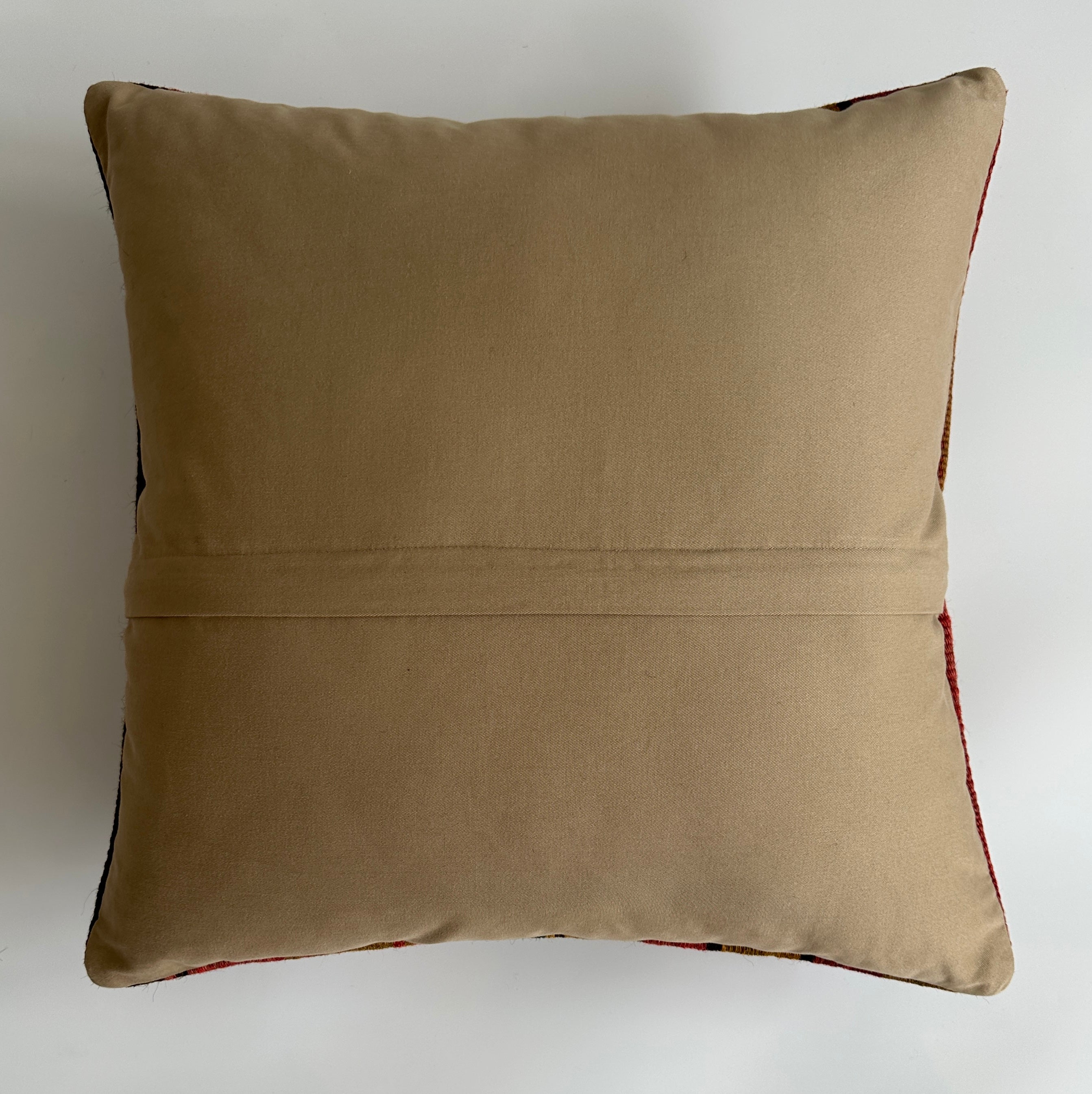 Handmade Multicolour Striped Turkish Rug Cushion Cover 18''x18'' / 45x44 CM