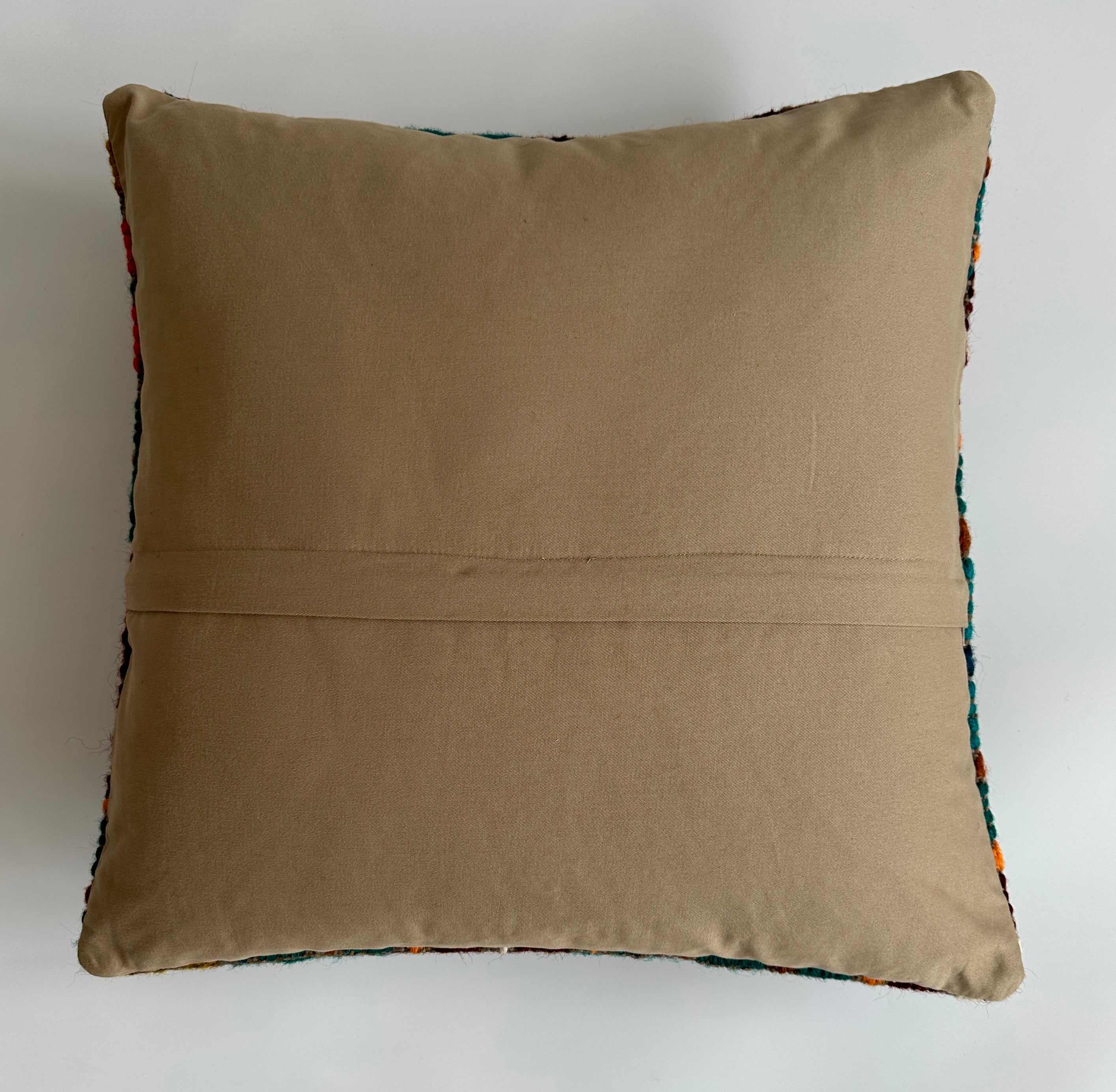 Handmade Multicolour Turkish Rug Cushion Cover 18''x18'' / 45x44 CM