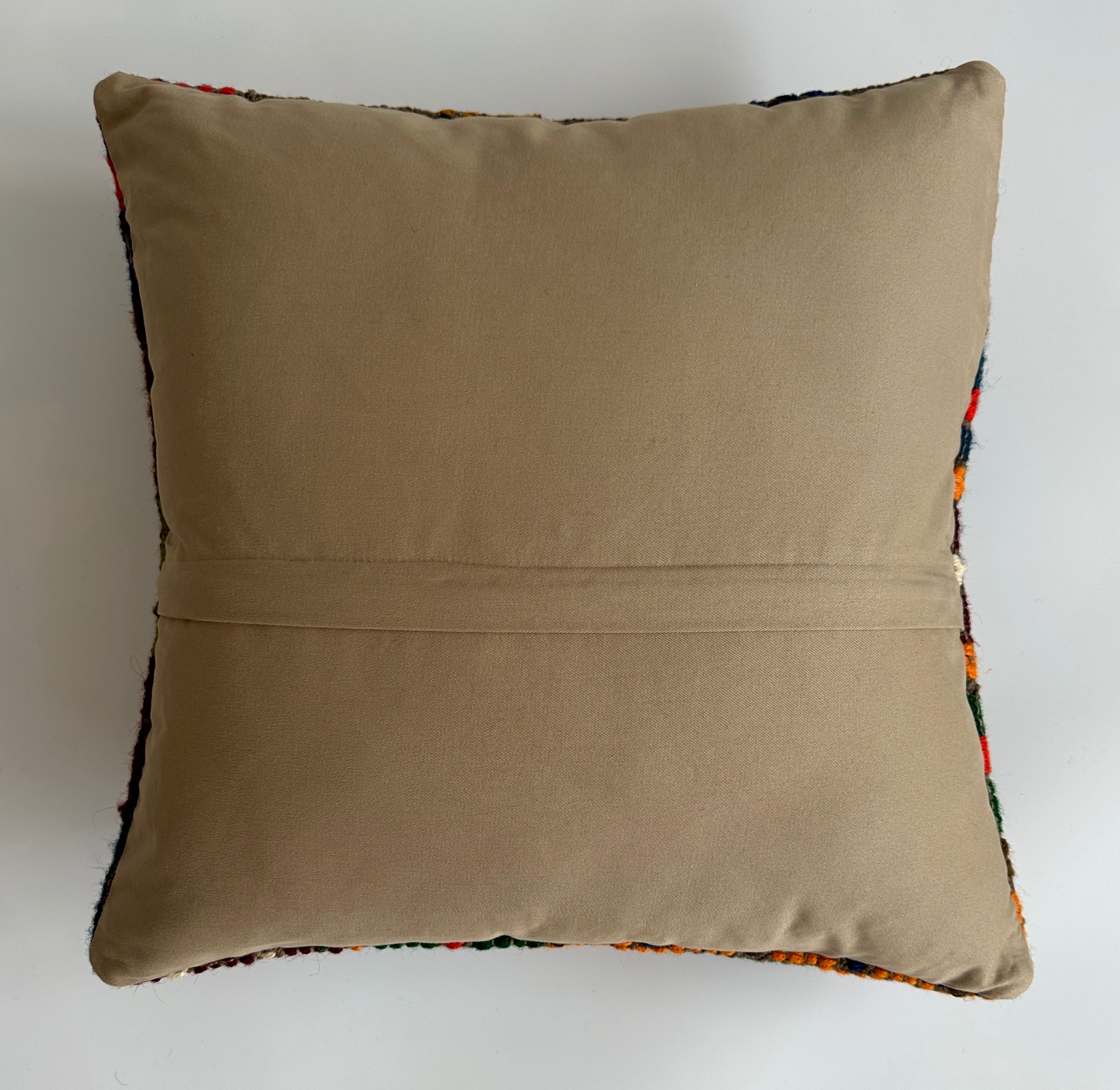 Handmade Multicolour Turkish Rug Cushion Cover 18''x18'' / 45x44 CM