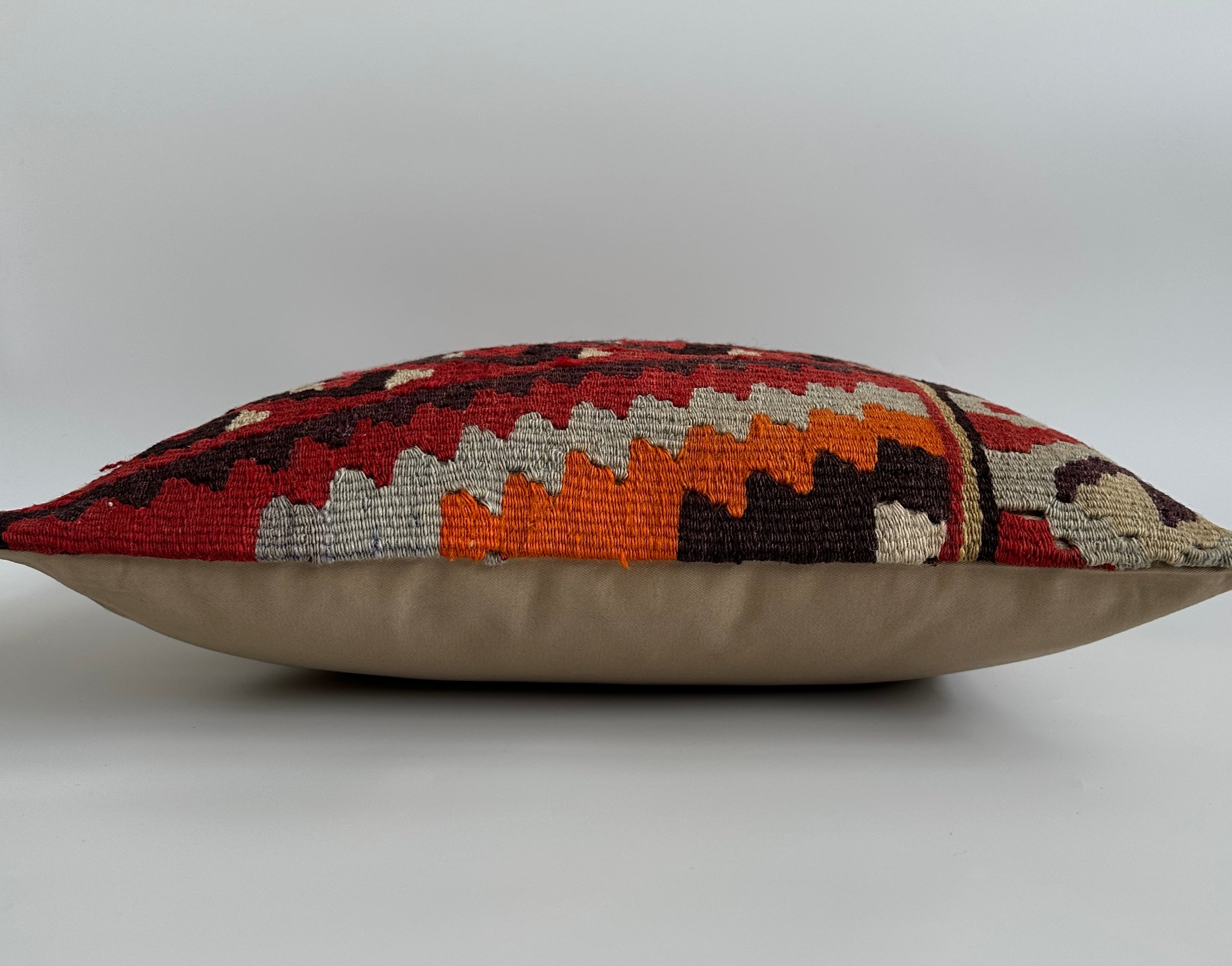 Handmade Multicolour Turkish Rug Cushion Cover 18''x18'' / 46x44 CM