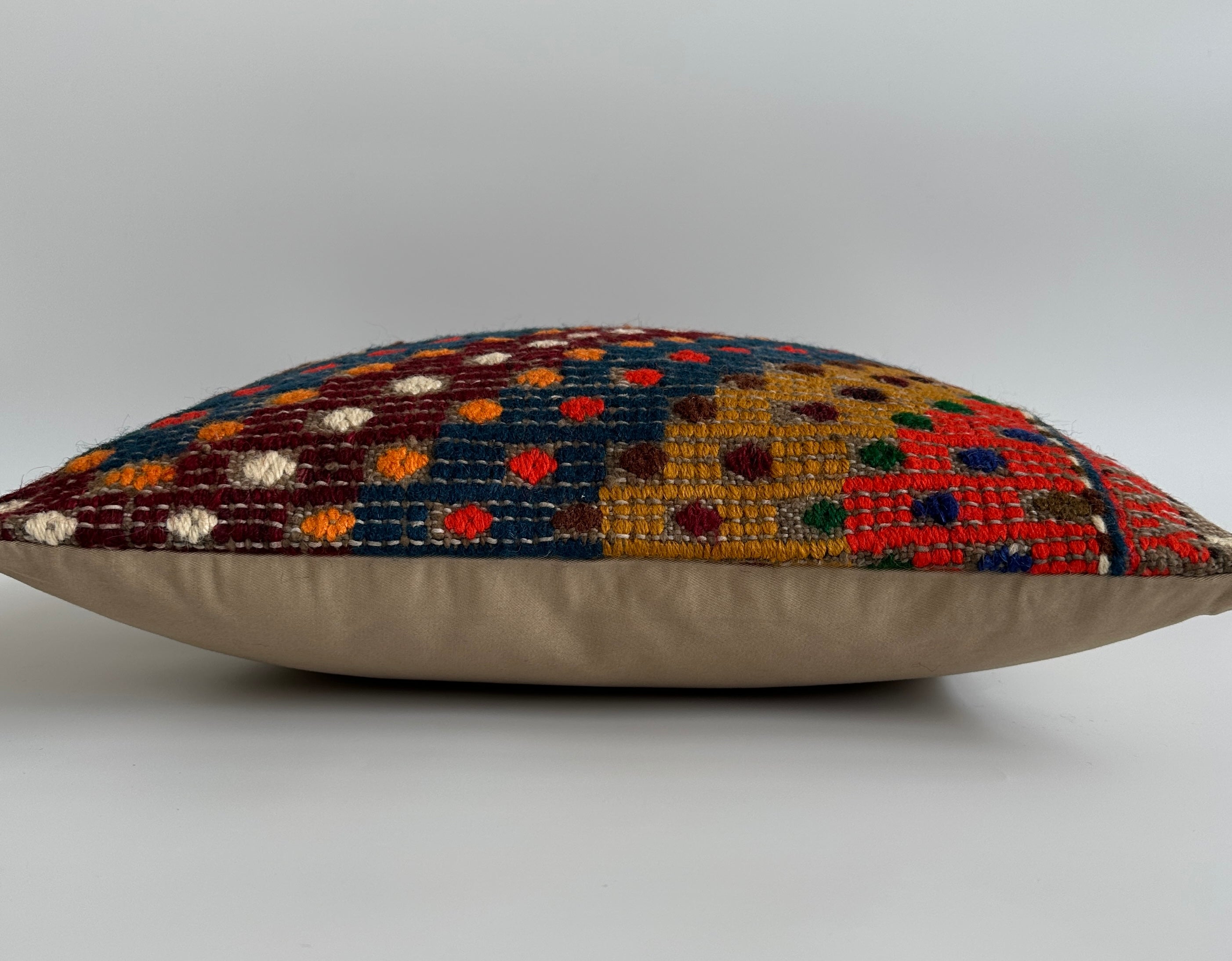 Handmade Multicolour Turkish Rug Cushion Cover 18''x18'' / 45x44 CM