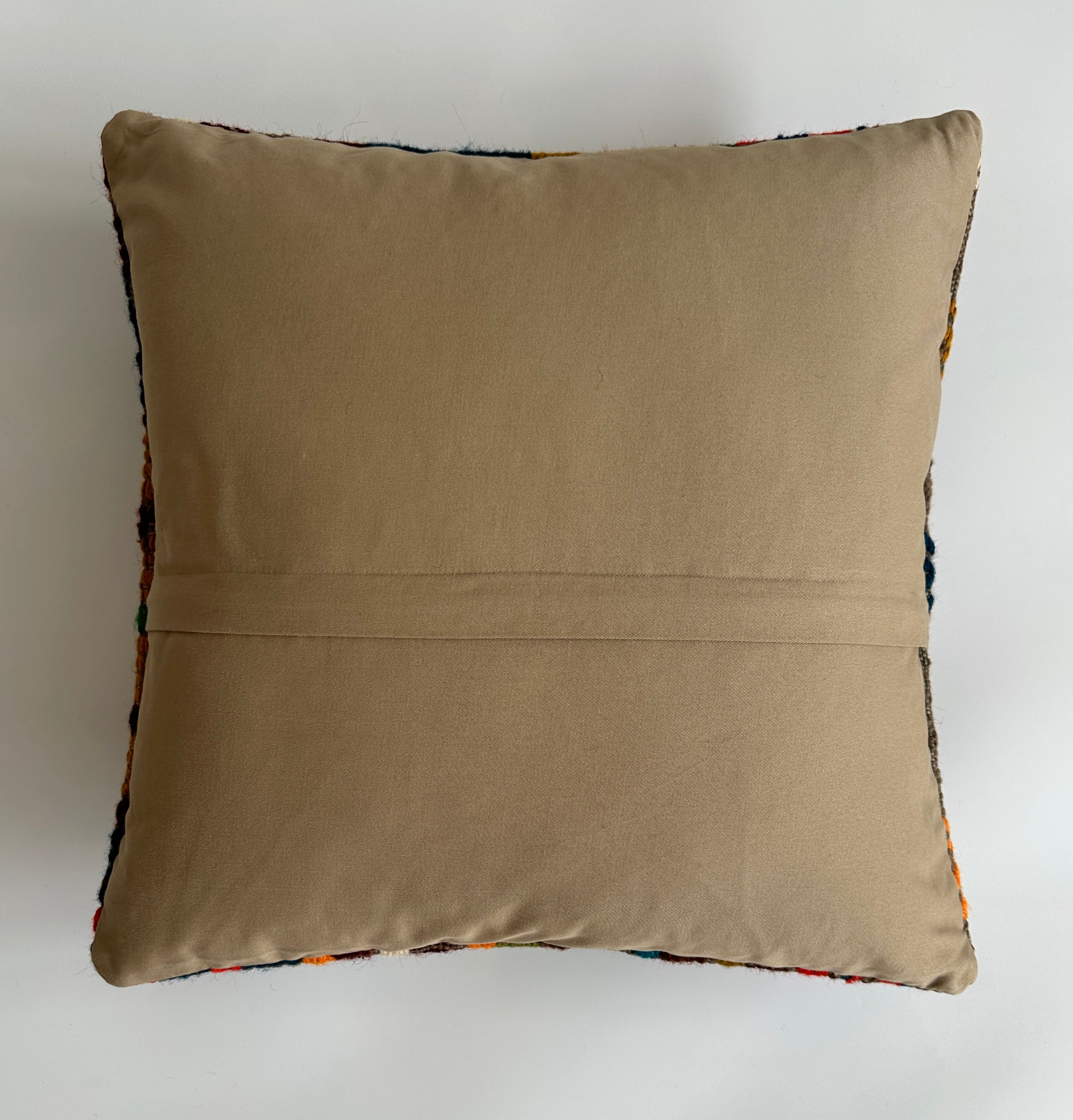 Handmade Multicolour Turkish Rug Cushion Cover 18''x18'' / 45x44 CM