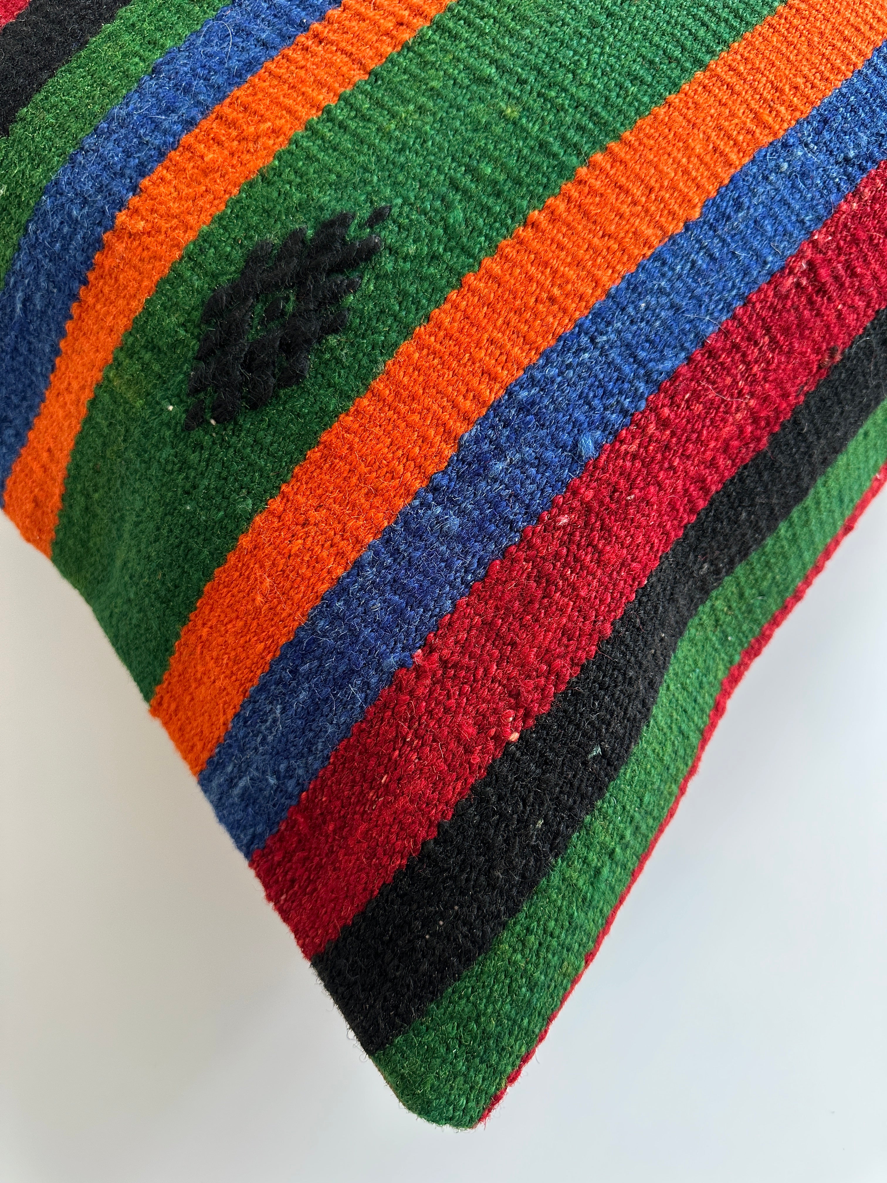 Handmade Multicolour Turkish Cushion Cover 20''x20'' / 50x50 CM