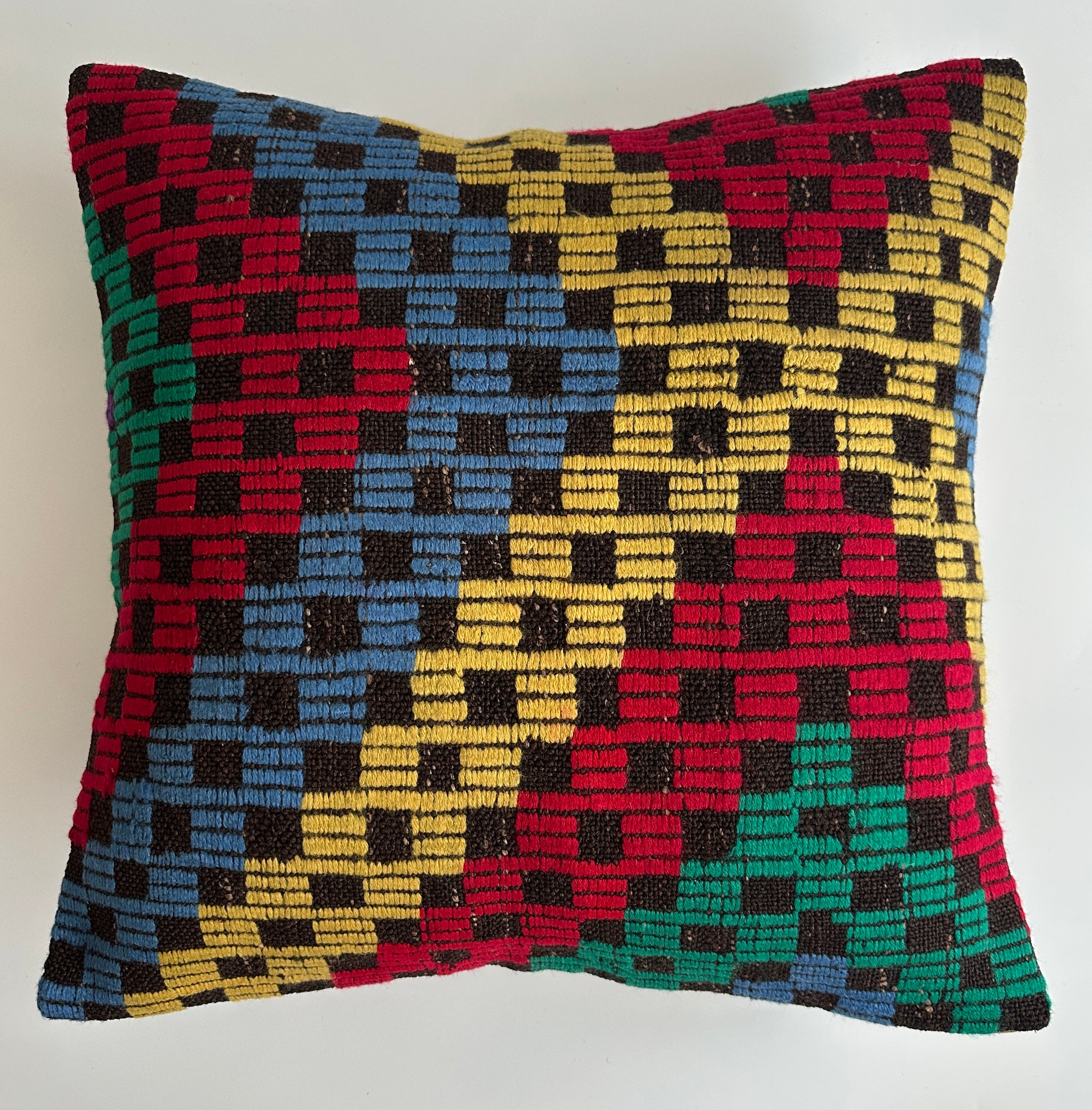 Handmade Multicolour Turkish Cushion Cover 20''x20'' / 50x50 CM