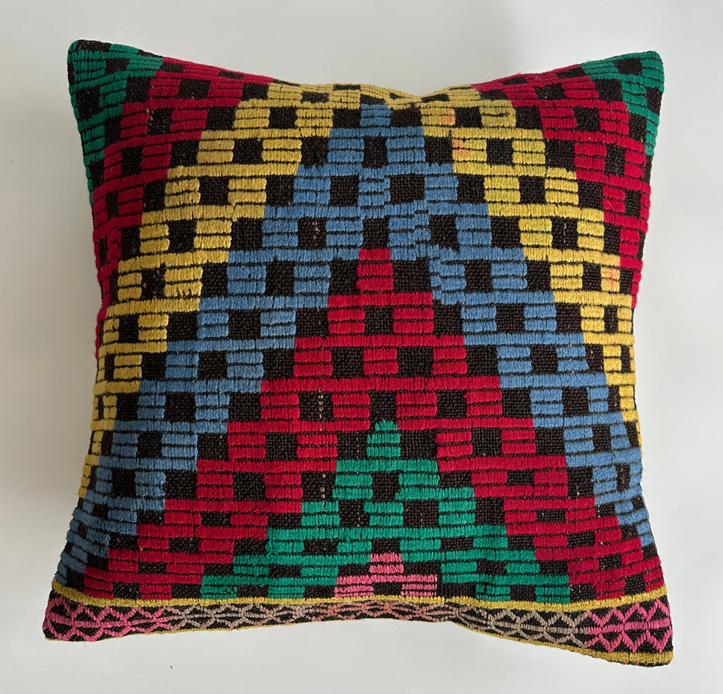 Handmade Multicolour Turkish Cushion Cover 20''x20'' / 50x50 CM