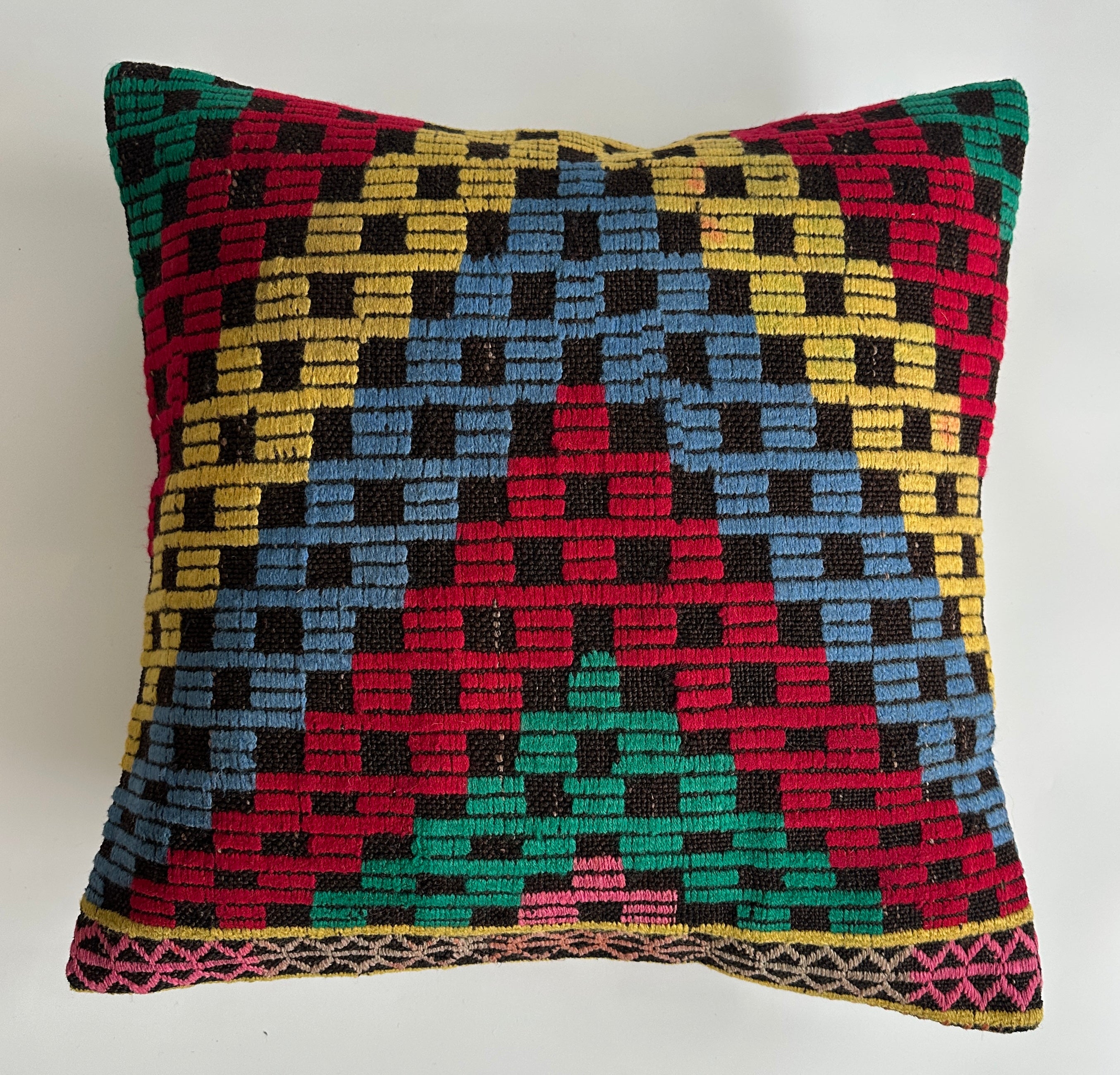 Handmade Multicolour Turkish Cushion Cover 20''x20'' / 50x50 CM