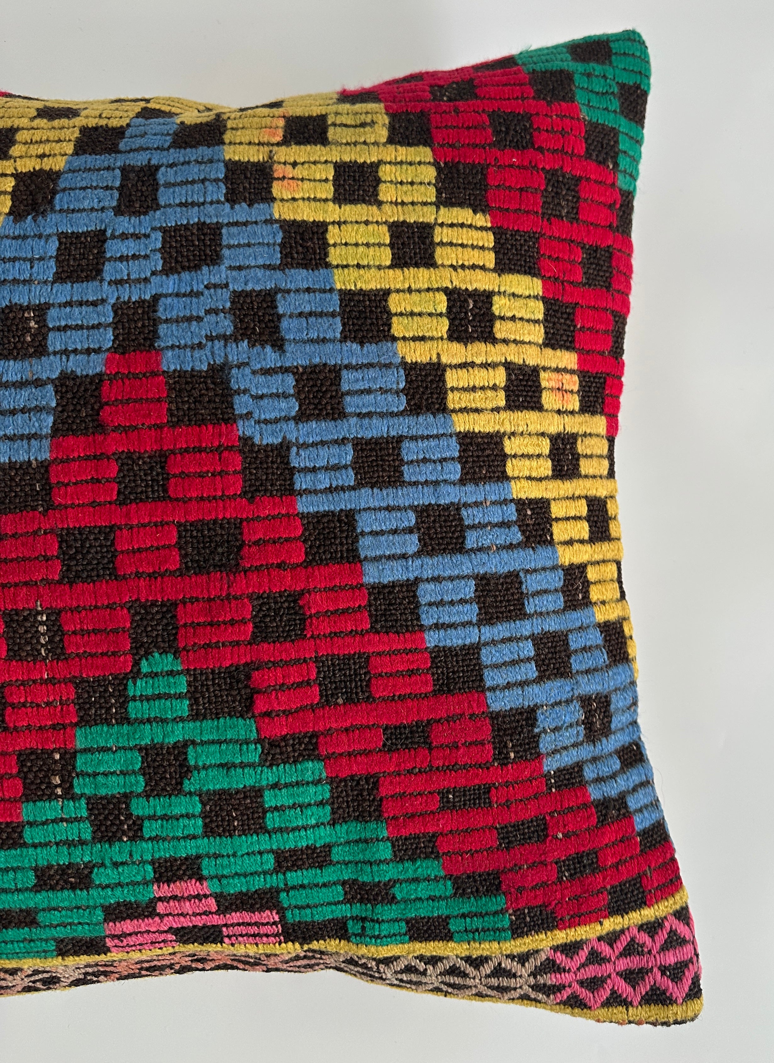 Handmade Multicolour Turkish Cushion Cover 20''x20'' / 50x50 CM