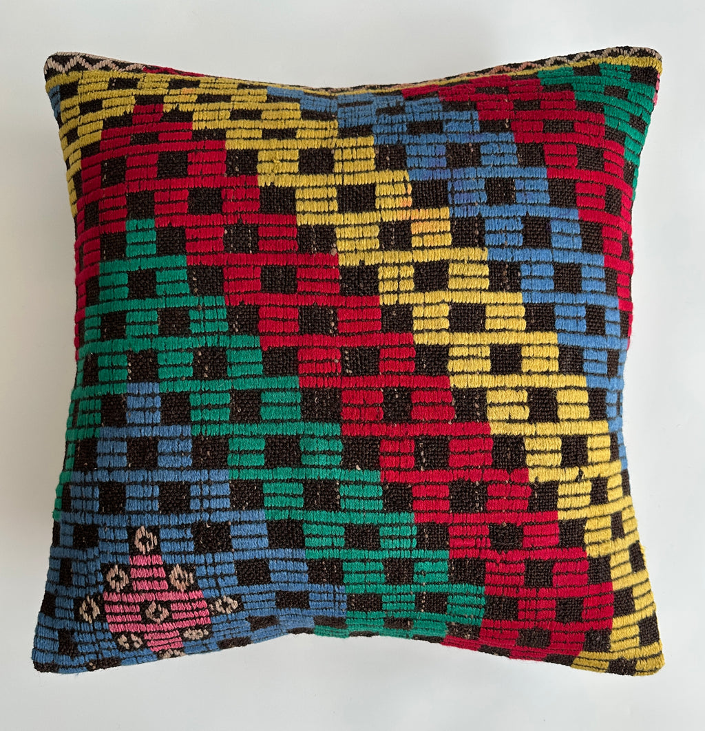 Handmade Multicolour Turkish Cushion Cover 20''x20'' / 50x50 CM
