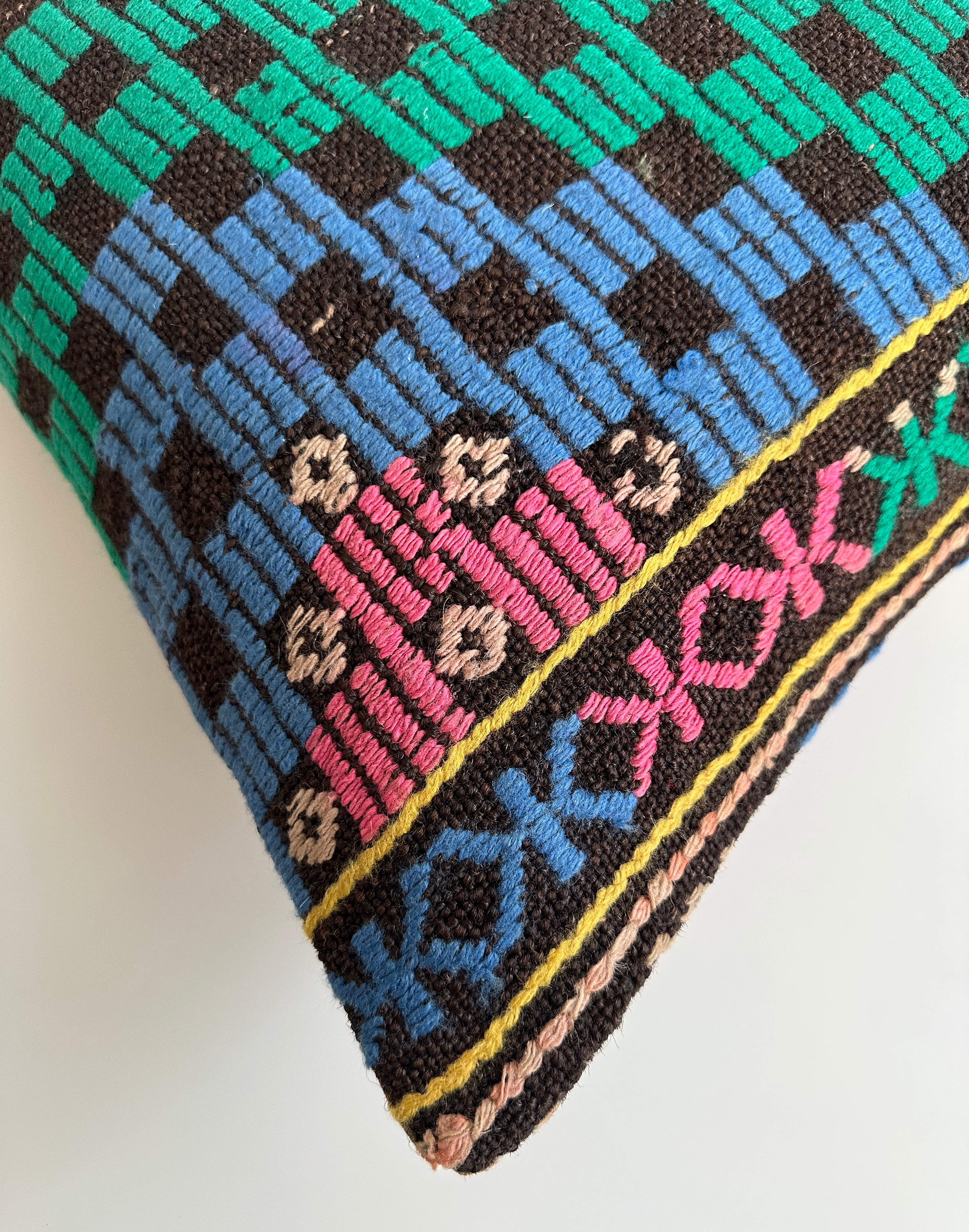 Handmade Multicolour Turkish Cushion Cover 20''x20'' / 50x50 CM