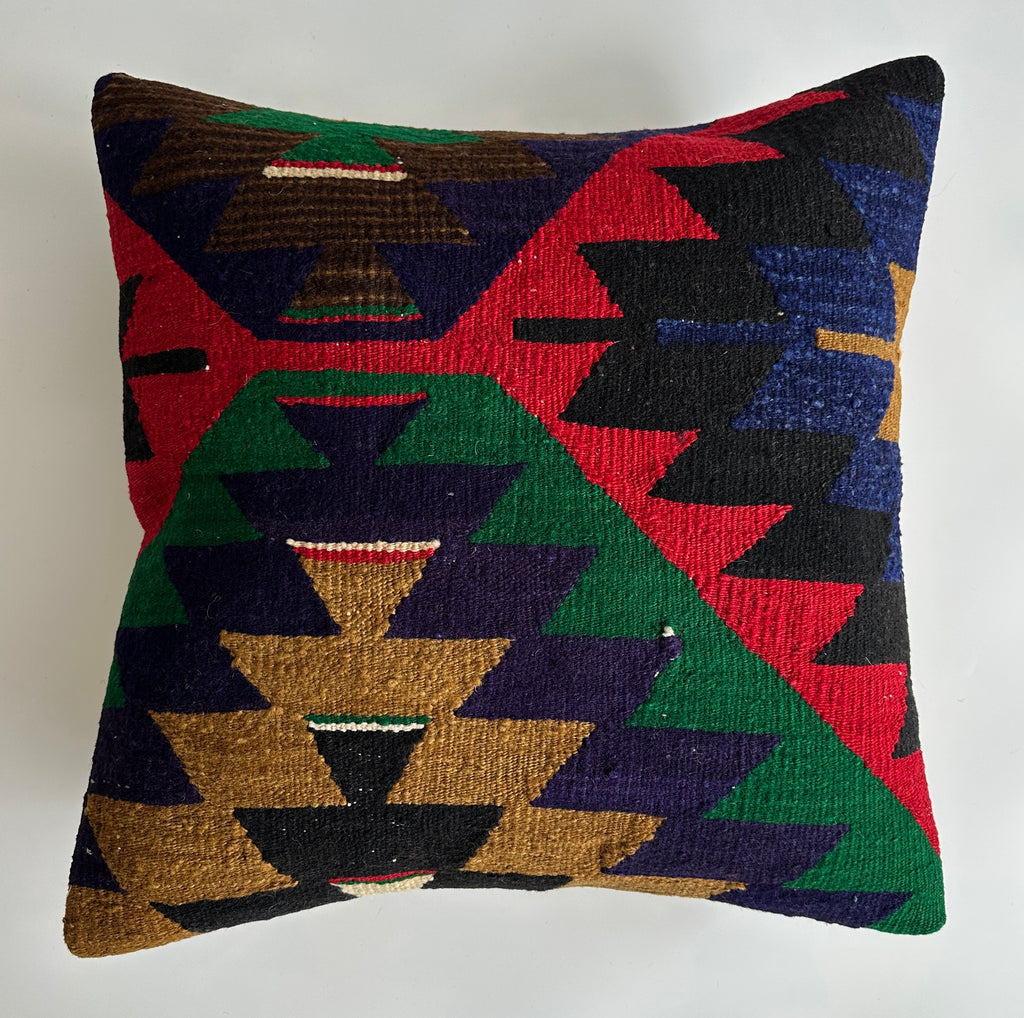 Handmade Multicolour Turkish Cushion Cover 20''x20'' / 50x50 CM