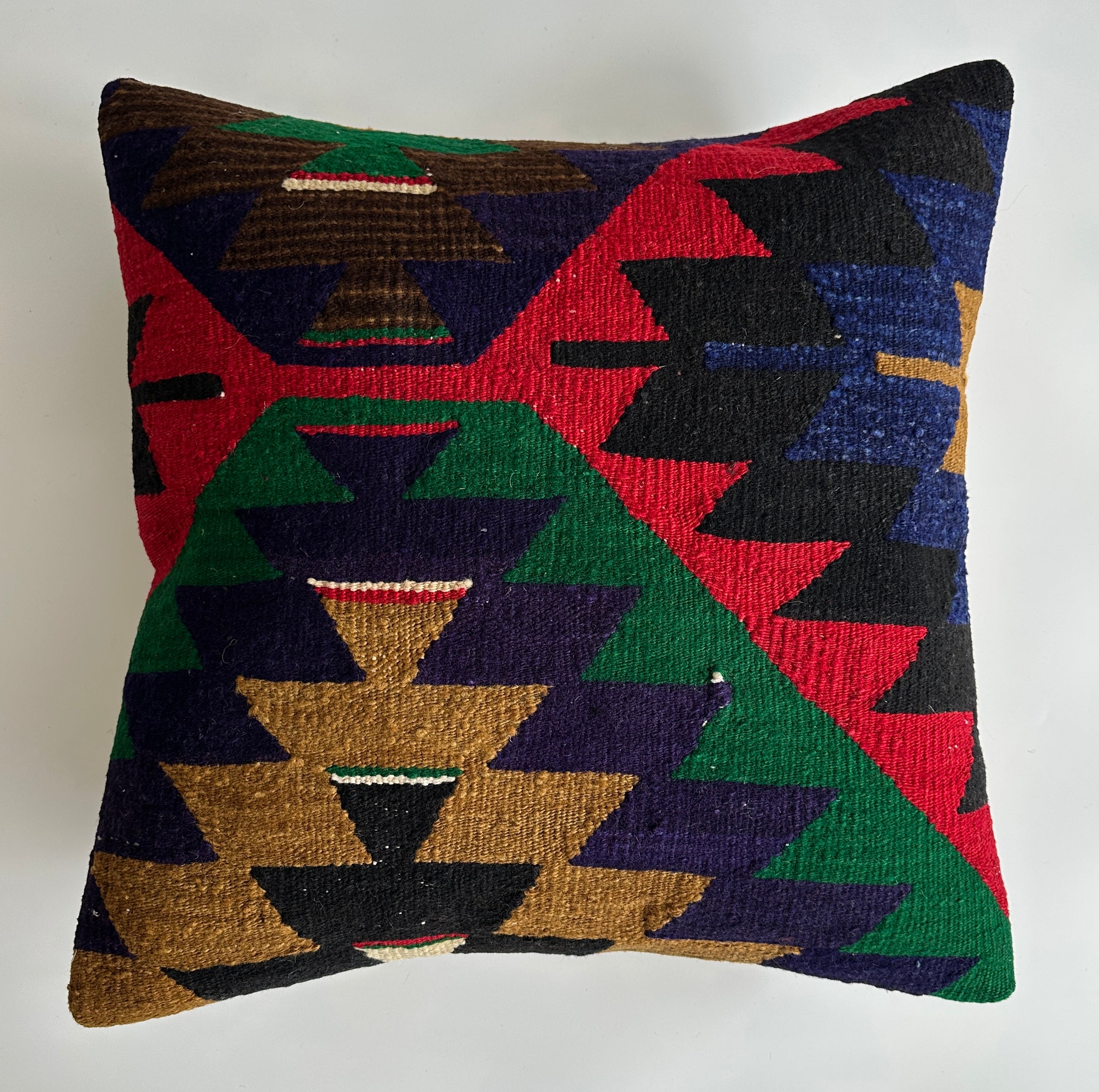 Handmade Multicolour Turkish Cushion Cover 20''x20'' / 50x50 CM