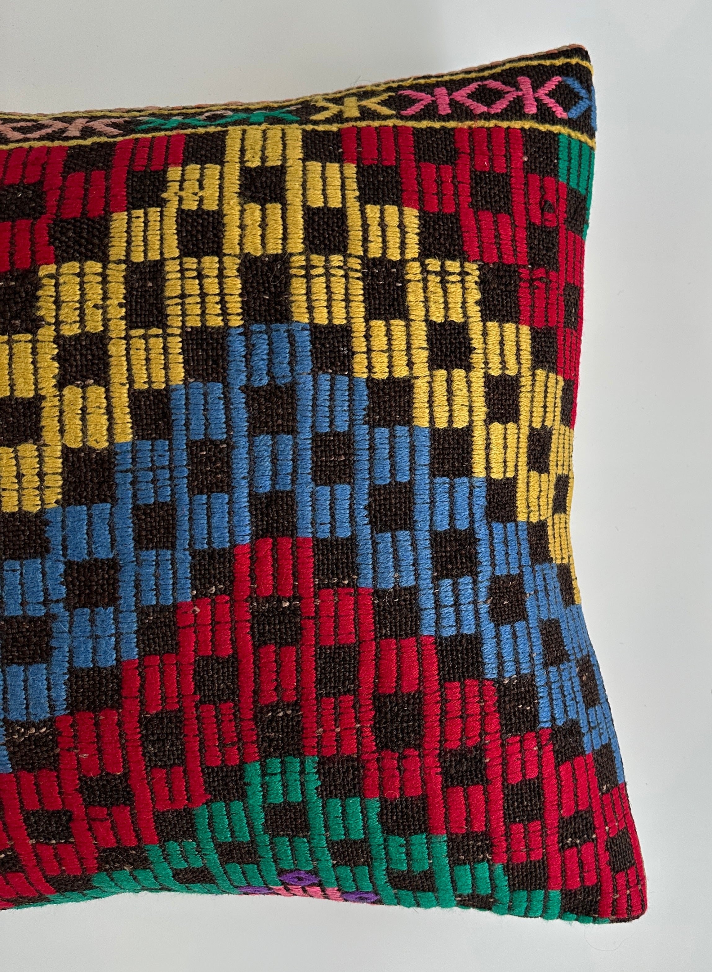 Handmade Multicolour Turkish Cushion Cover 20''x20'' / 50x50 CM