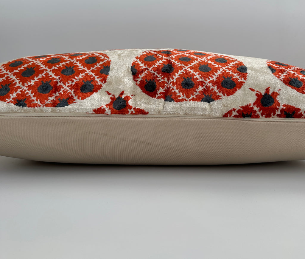 Pomegranate Silk Velvet Cushion Cover 24''x16'' / 60x40 CM