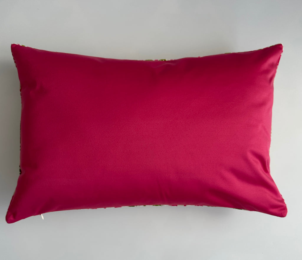 Pink Tulip Silk Velvet Cushion Cover 24''x16'' / 60x40 CM