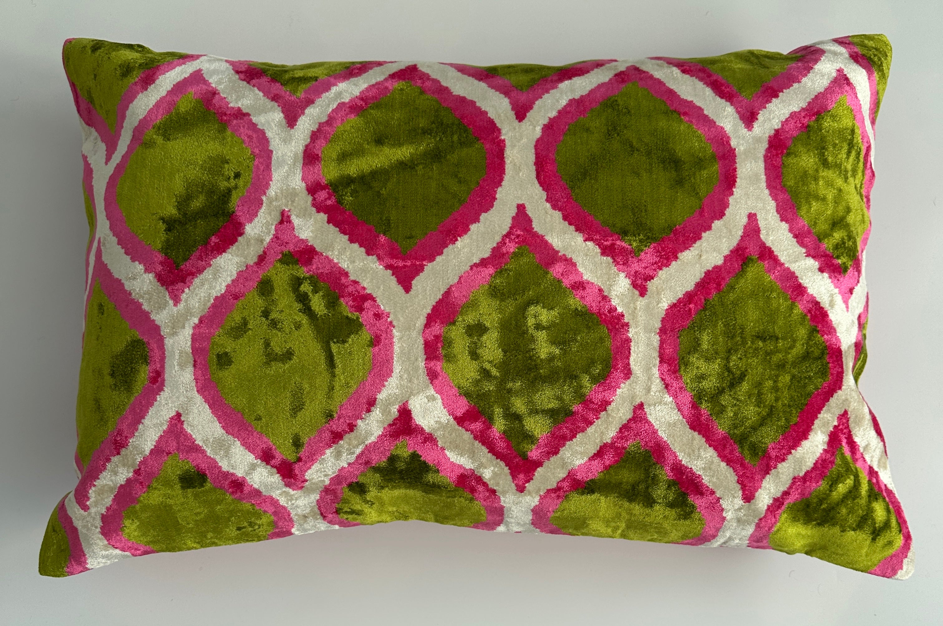 Silk Ikat Velvet Cushion Cover 24''x16'' / 60x40 CM