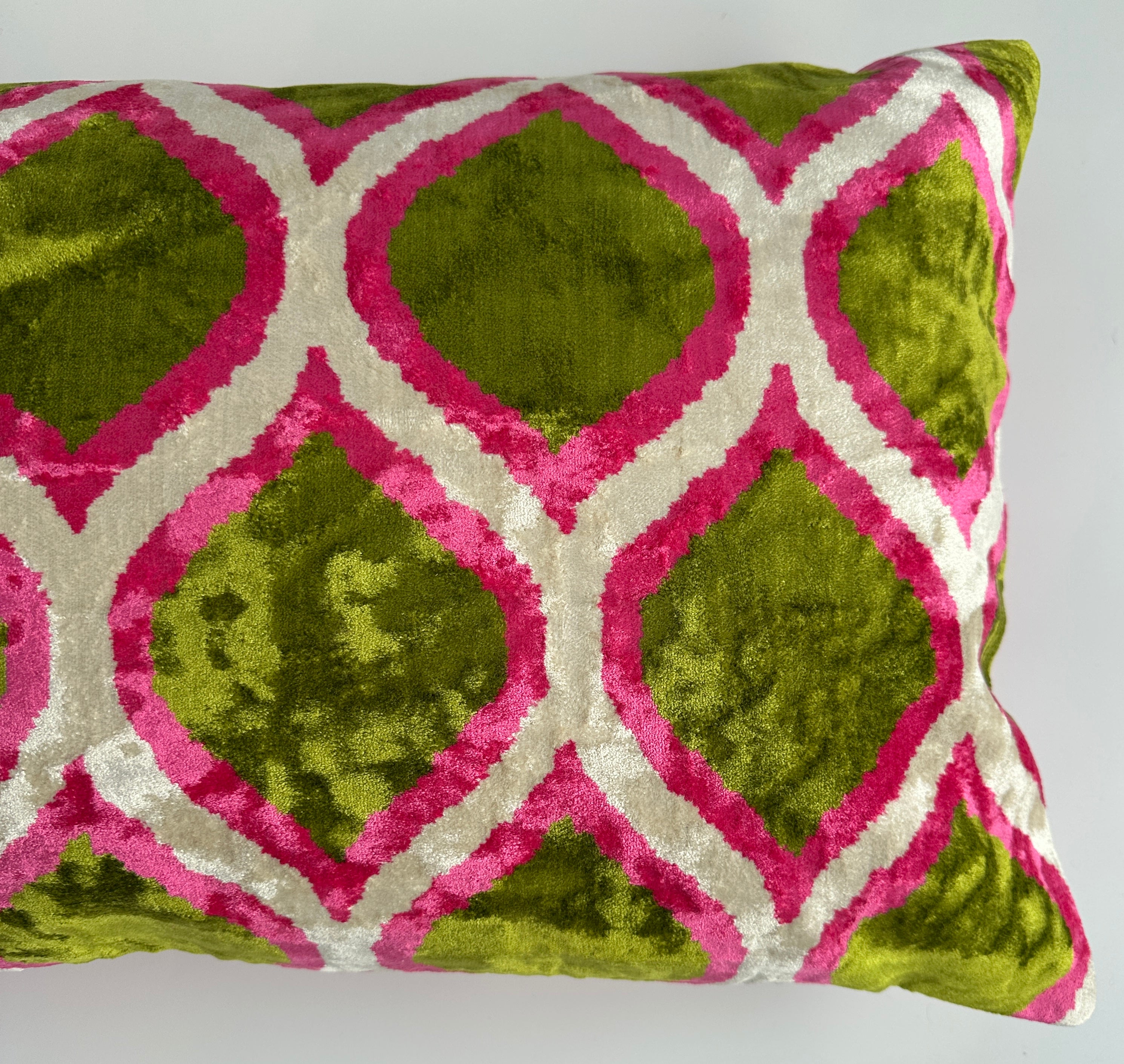 Silk Ikat Velvet Cushion Cover 24''x16'' / 60x40 CM