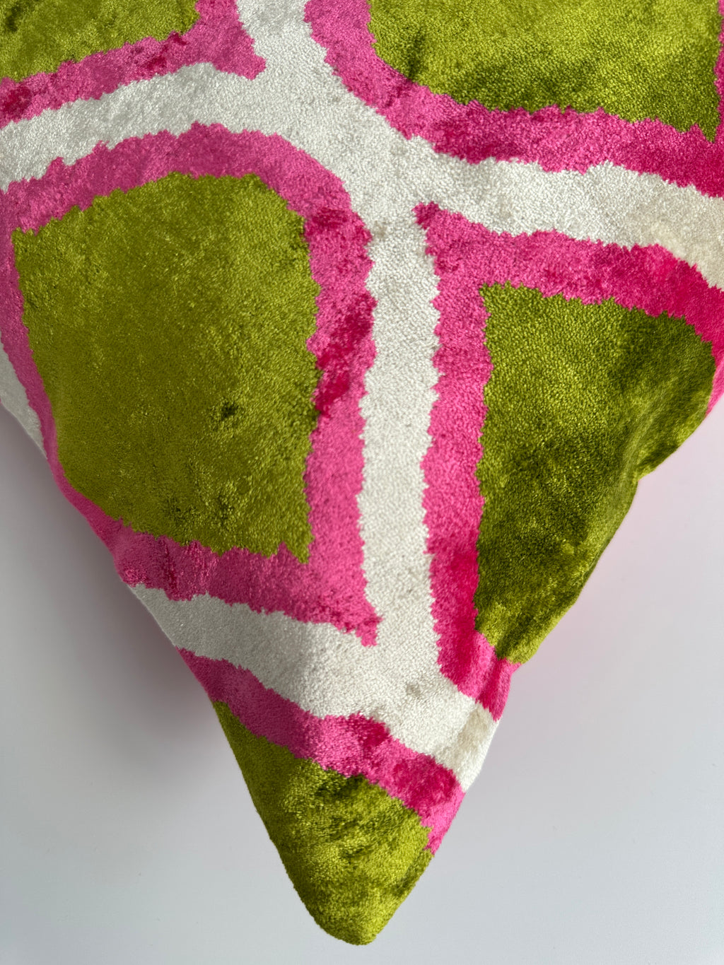Silk Ikat Velvet Cushion Cover 24''x16'' / 60x40 CM