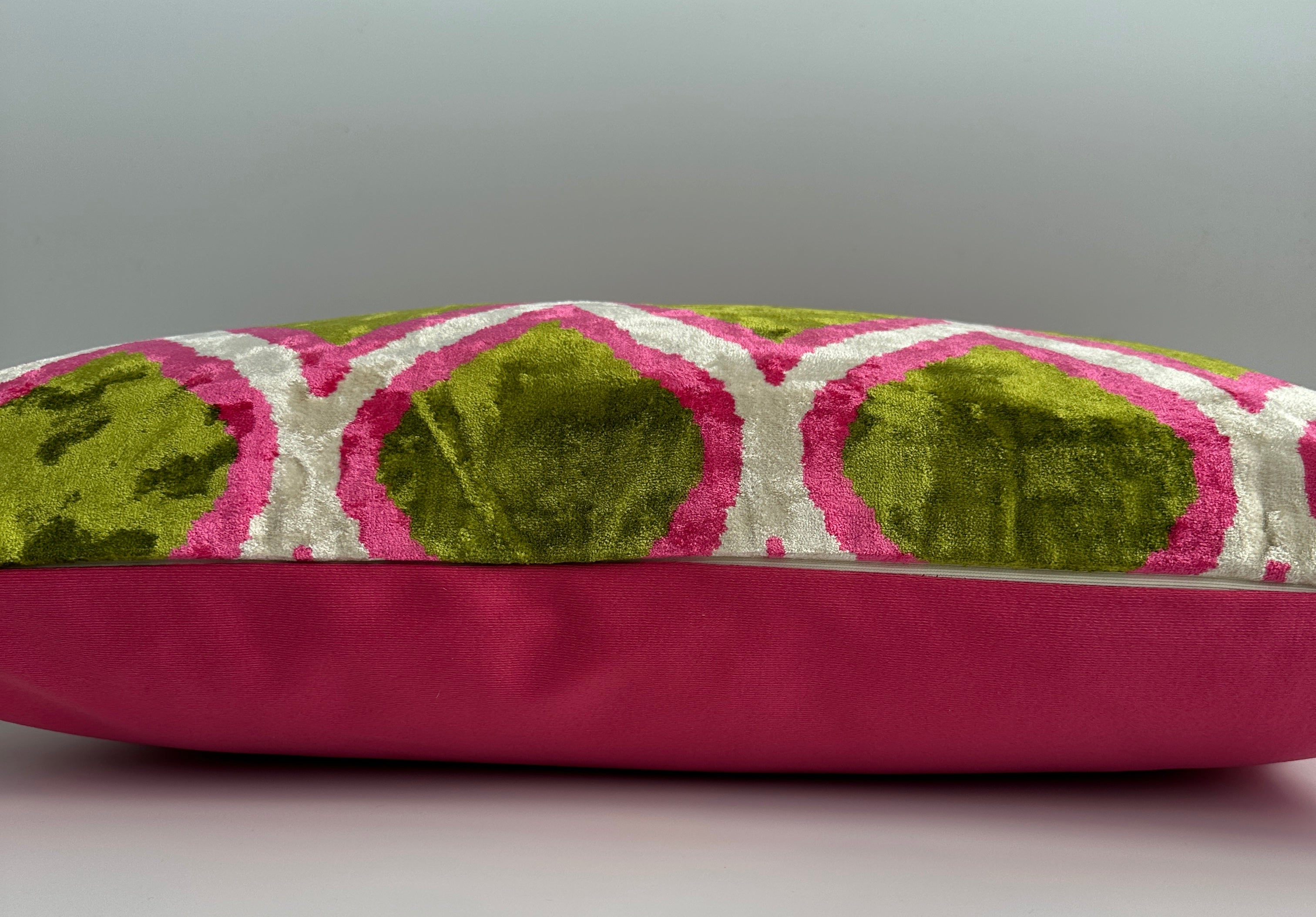 Silk Ikat Velvet Cushion Cover 24''x16'' / 60x40 CM