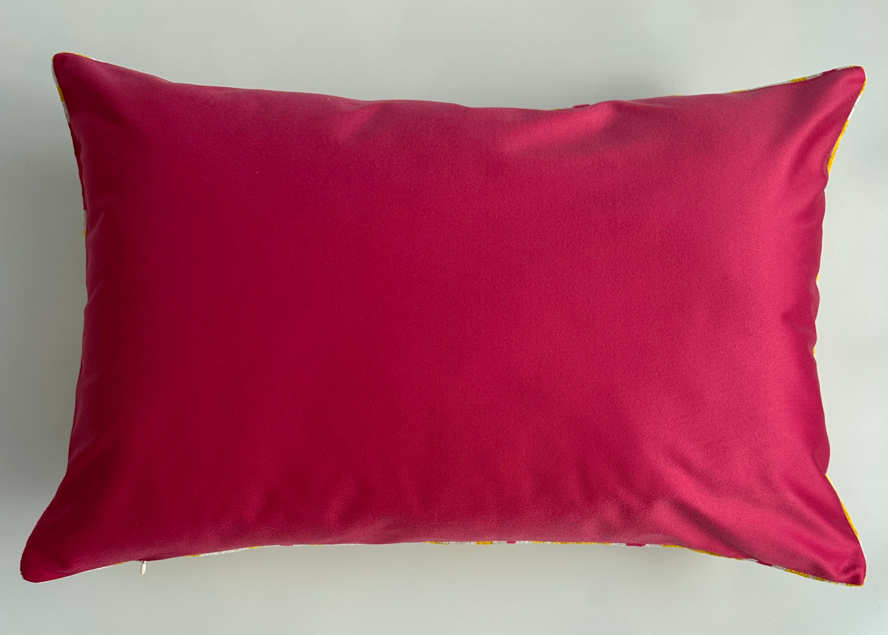 Yellow Turkish Silk Velvet Cushion Cover 24''x16'' / 60x40 CM