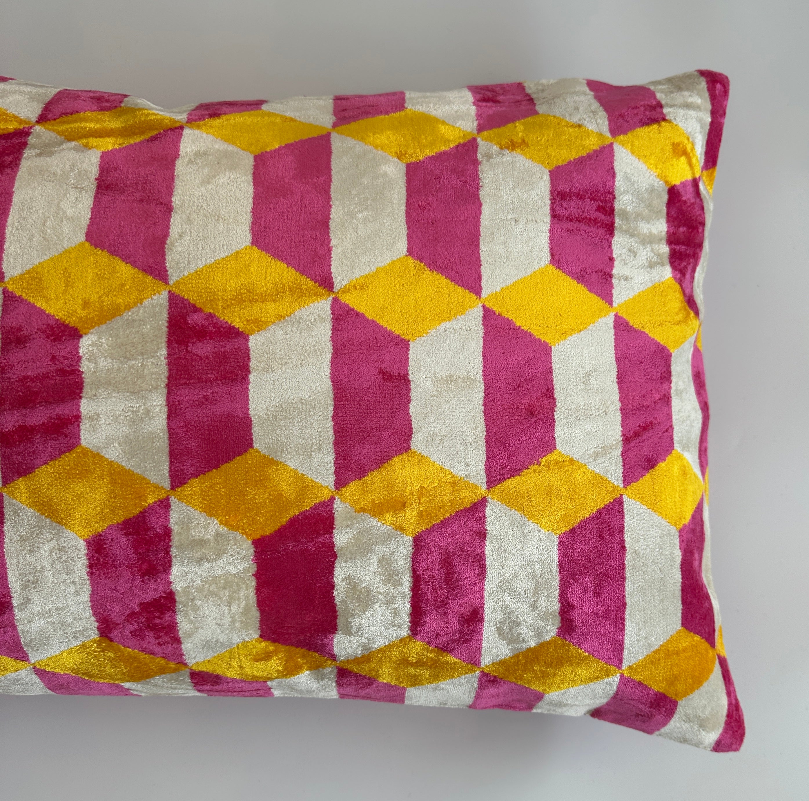 Abstract Silk Velvet Cushion Cover 24''x16'' / 60x40 CM
