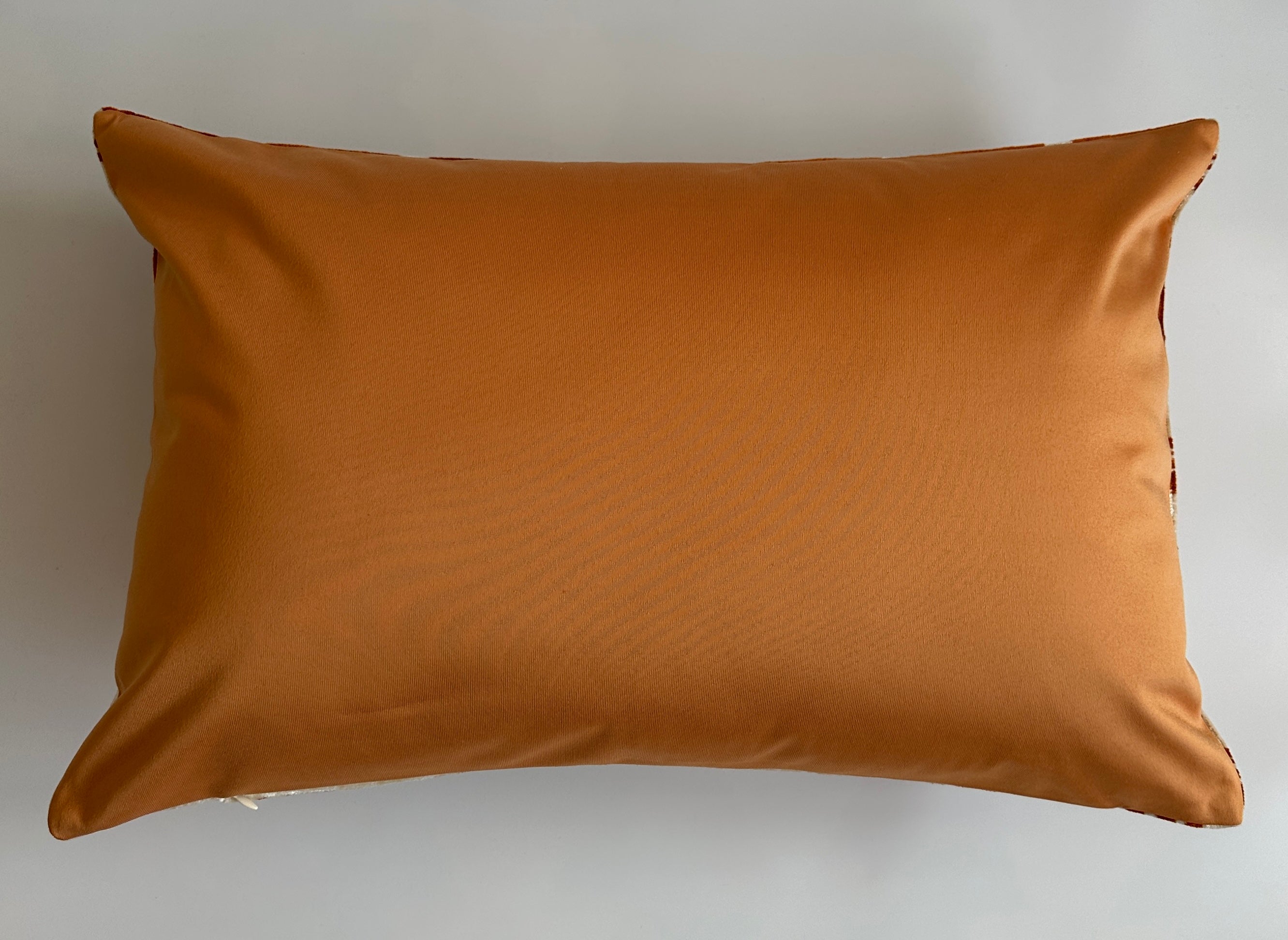 Saffron Elephant Silk Velvet Cushion Cover 24''x16'' / 60x40 CM