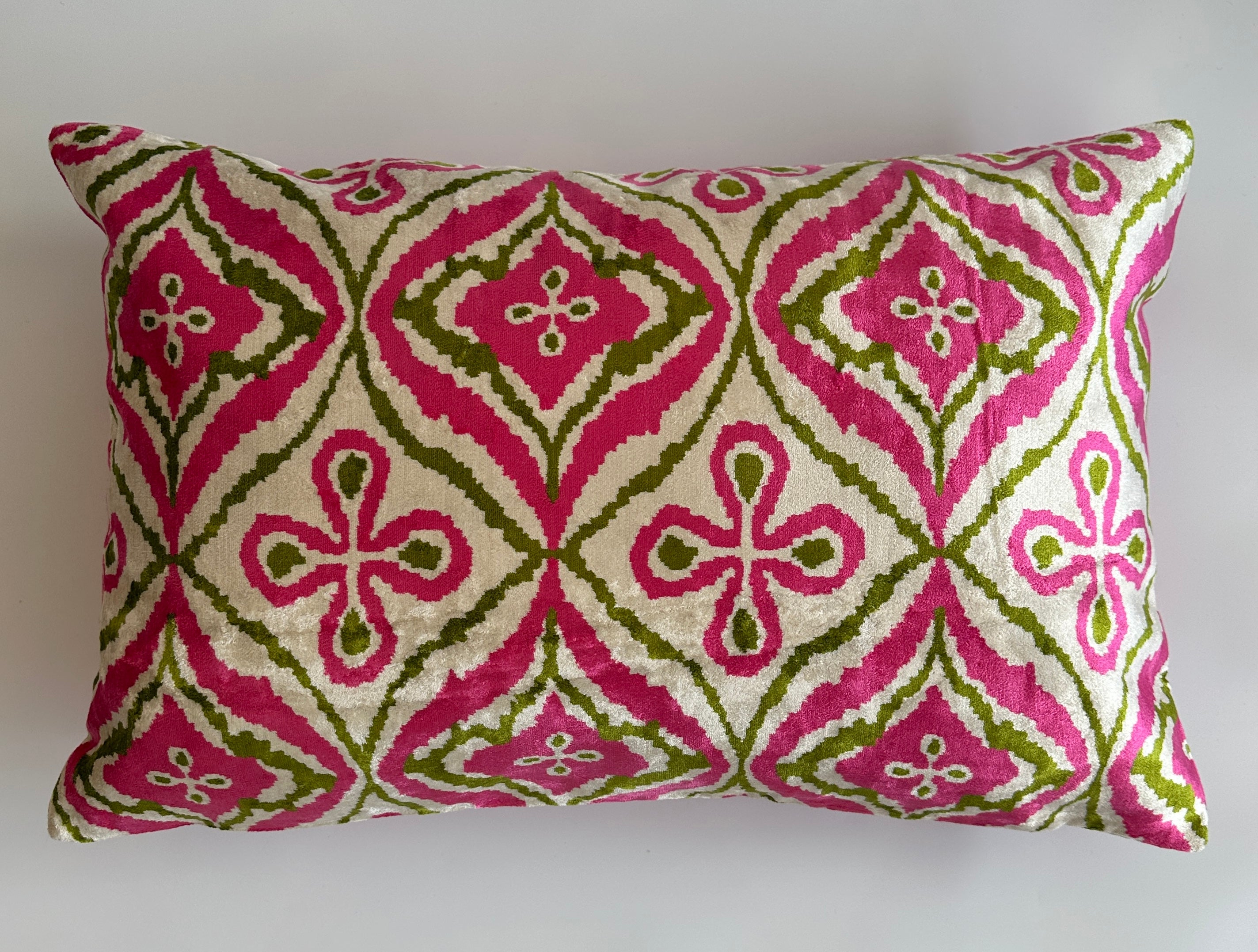 Pink Silk Velvet Cushion Cover 24''x16'' / 60x40 CM