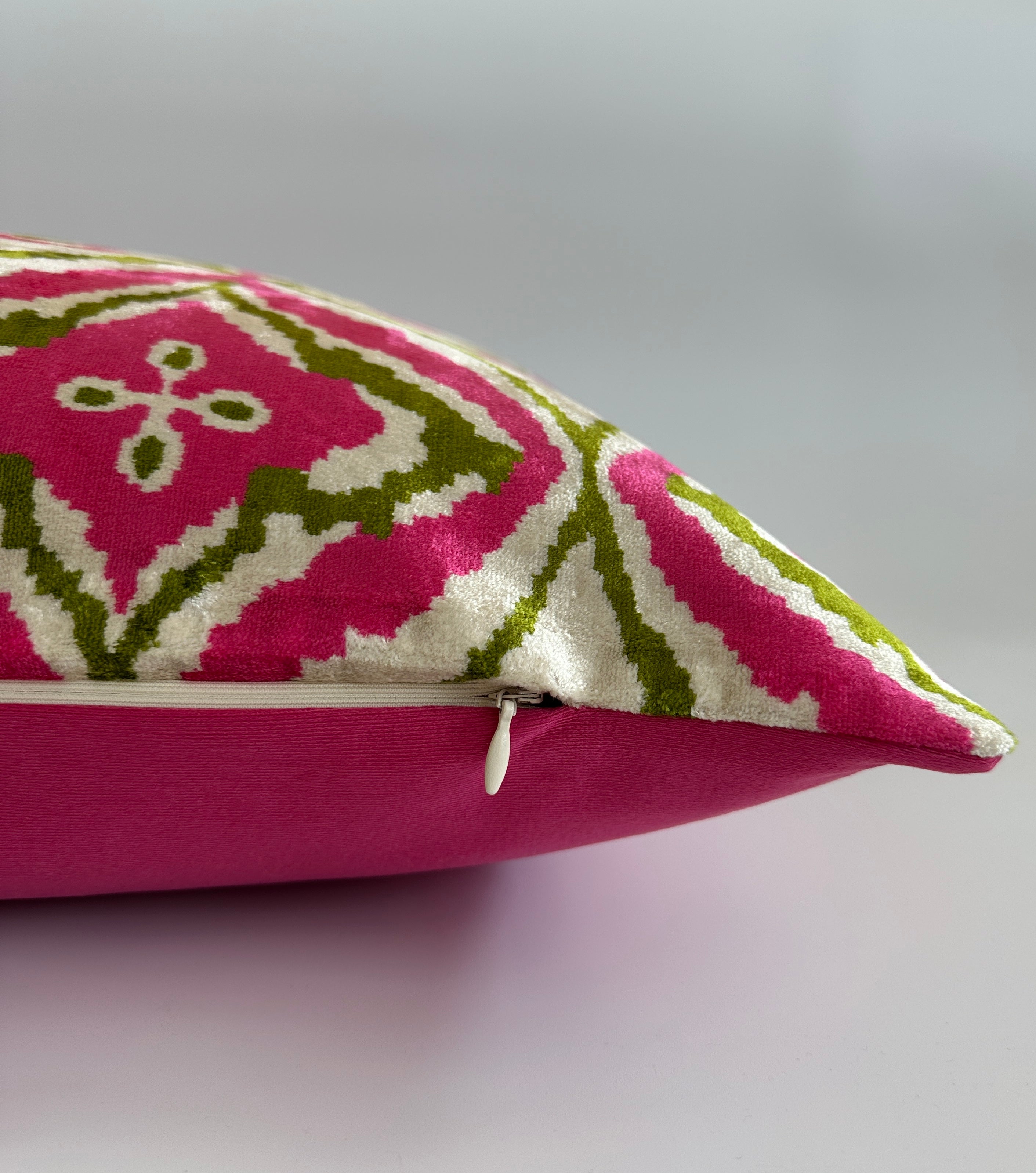 Pink Silk Velvet Cushion Cover 24''x16'' / 60x40 CM