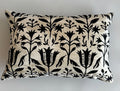 Black Tulip Silk Velvet Cushion Cover 24''x16'' / 60x40 CM