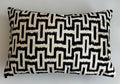 Black Silk Velvet Cushion Cover 24''x16'' / 60x40 CM