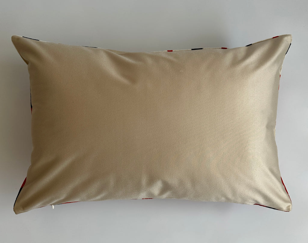 Red Ogival Silk Velvet Cushion Cover 24''x16'' / 60x40 CM