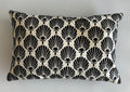 Black Chrysanthemum Silk Velvet Cushion Cover 24''x16'' / 60x40 CM