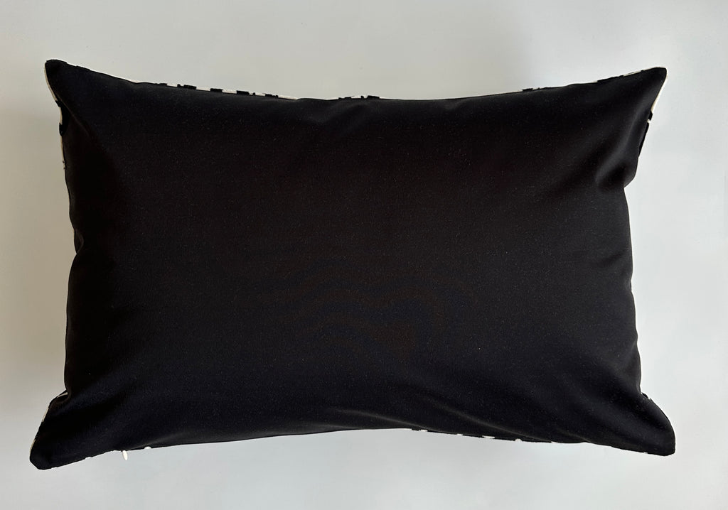 Black Carnations Silk Velvet Cushion Cover 24''x16'' / 60x40 CM