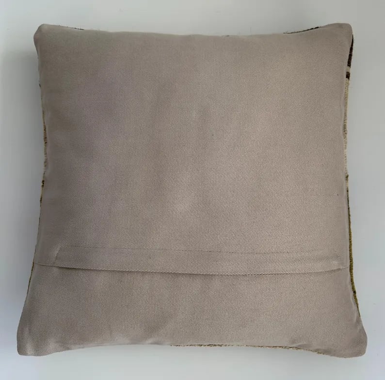 Handmade Turkish Rug Cushion Cover 16''x16'' / 41x41 CM