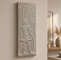 Egyptian Style Relief Plaque, Hieroglyph Wall Art, Bohemian Wall Decor 21x8 CM