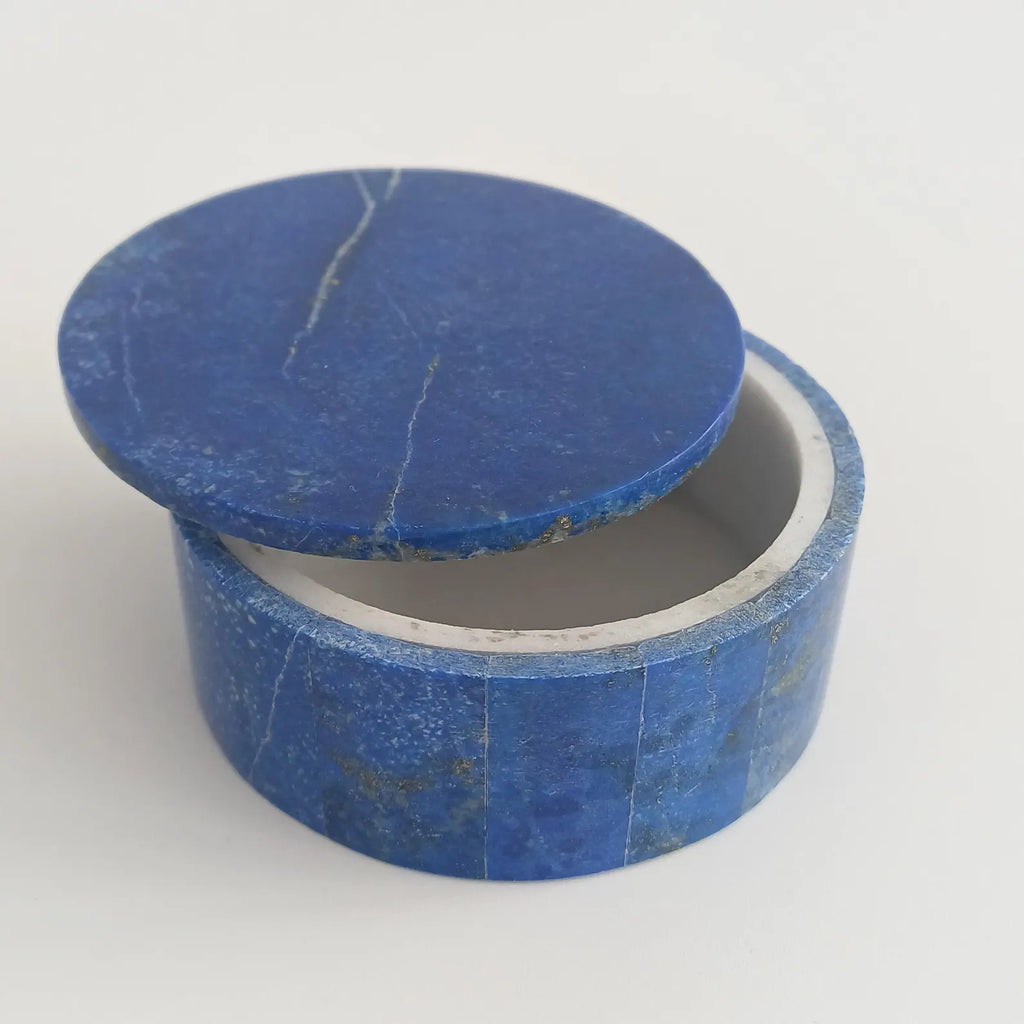 Lapis Lazuli Handmade Jewellery Box 6.6x6.6 CM