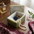 Afghan Handmade Serpentine & White Marble Jewellery Box 9.7x7.3 CM