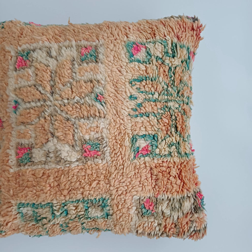 Moroccan Tribal Vintage Wool Multicoloured Cushion Cover 20''x20'' / 52x52 CM