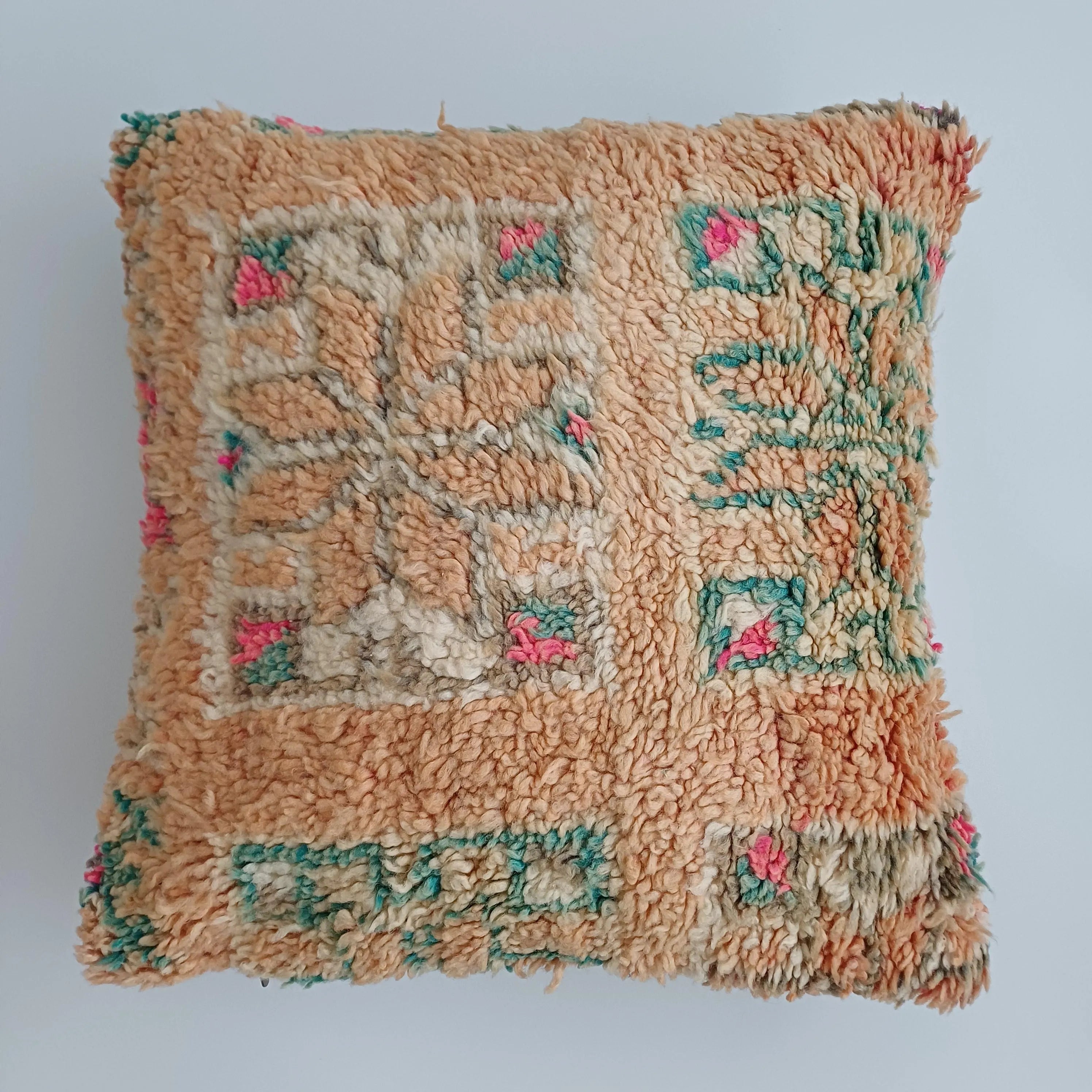 Moroccan Tribal Vintage Wool Multicoloured Cushion Cover 20''x20'' / 52x52 CM