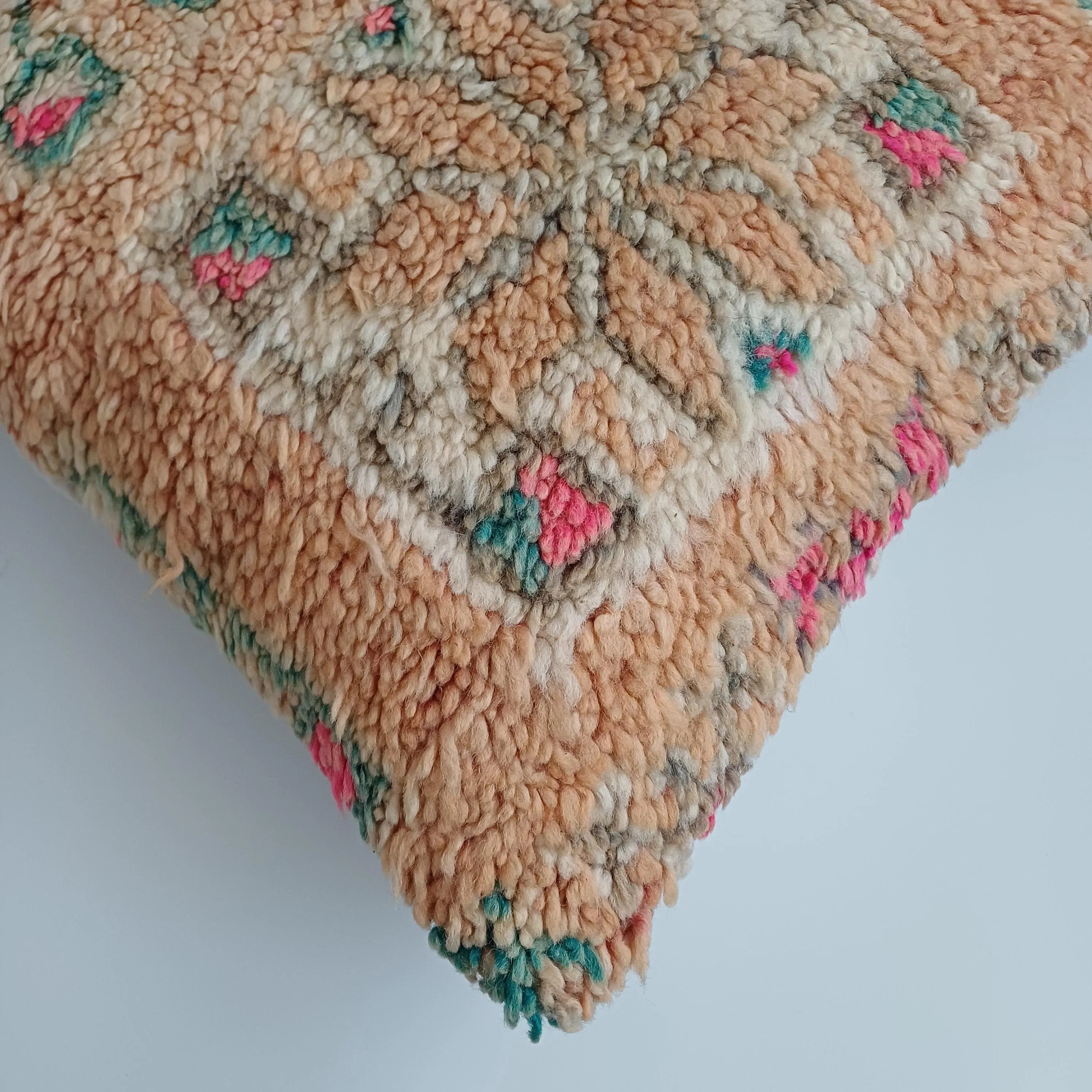 Moroccan Tribal Vintage Wool Multicoloured Cushion Cover 20''x20'' / 52x52 CM