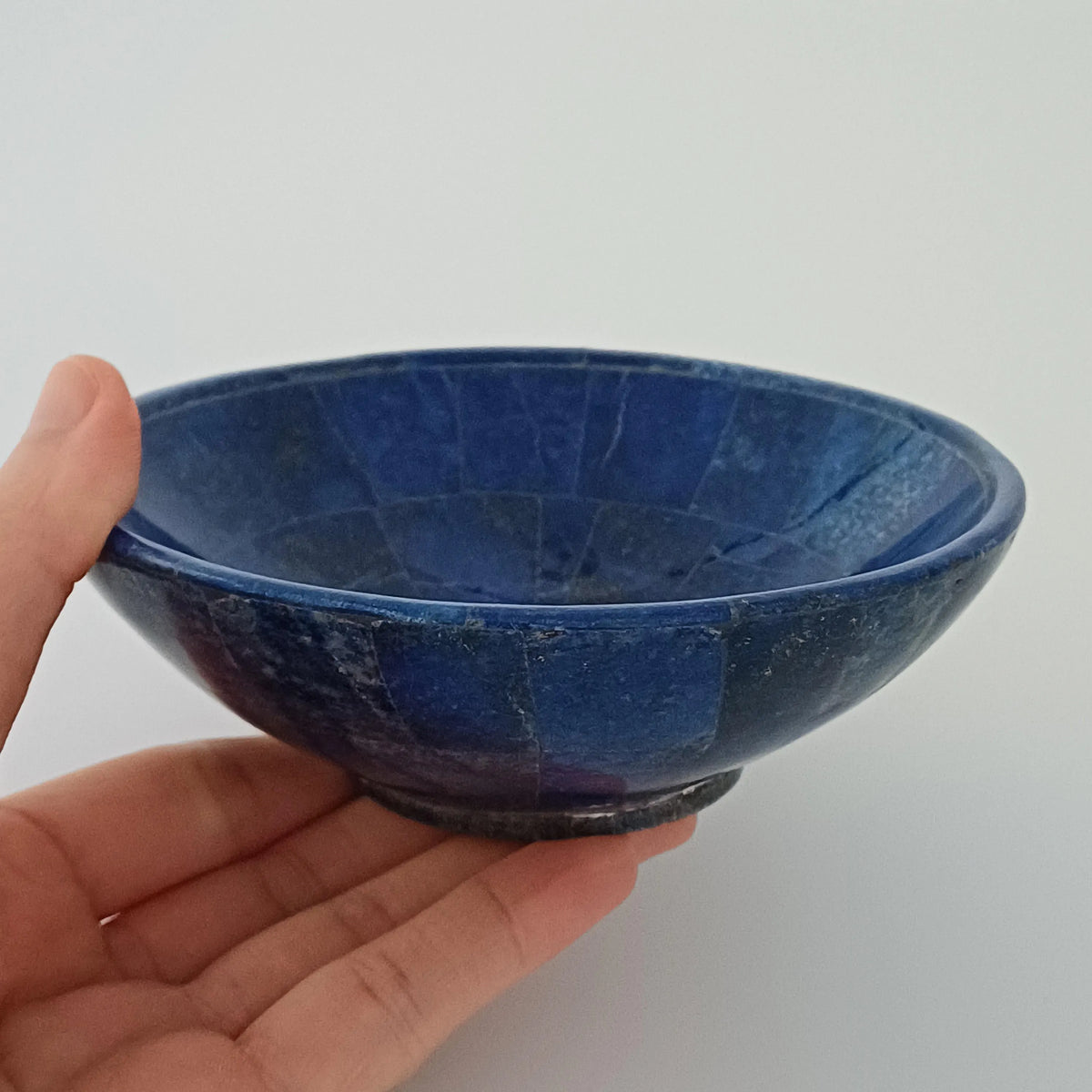 Afghan Handmade Lapis Lazuli Mosaic Small Bowl 13x13 CM