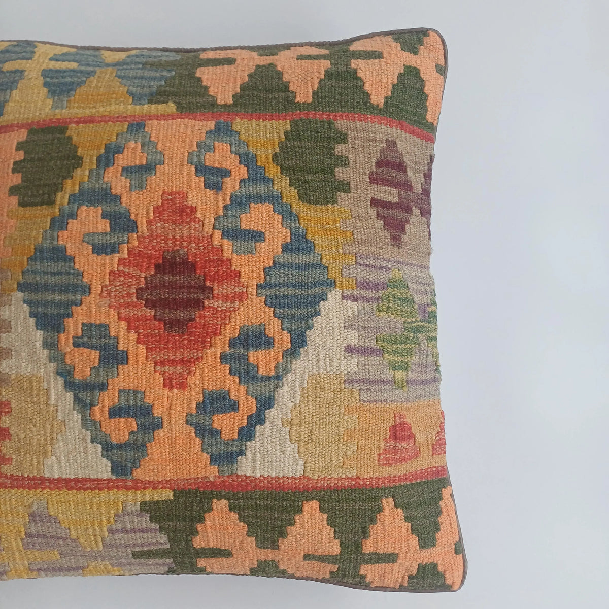 Afghan Handmade Multicoloured Kilim Cushion Cover 48X46 CM