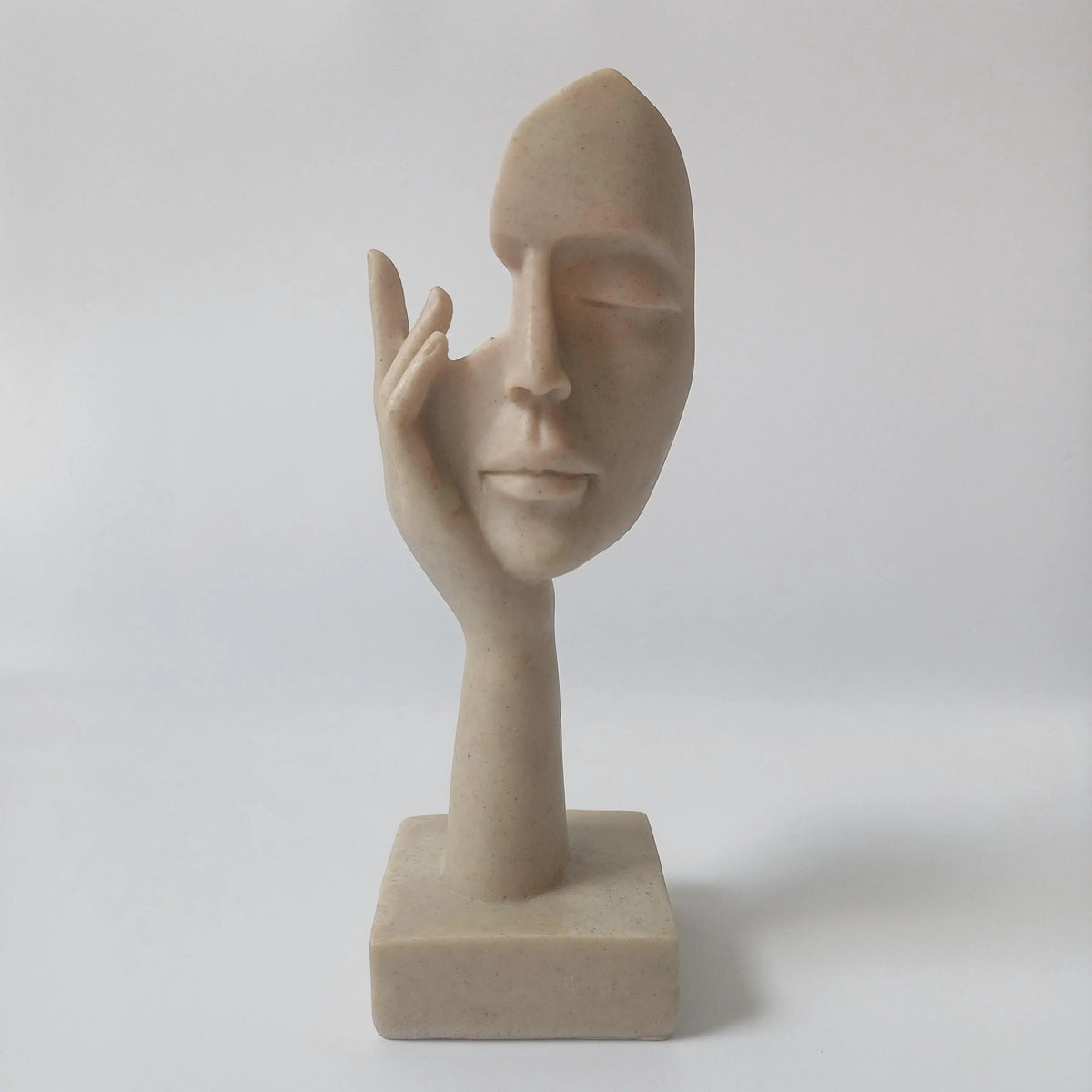Minimalist Modern Abstract Thinker Face Sculpture 17x6 CM