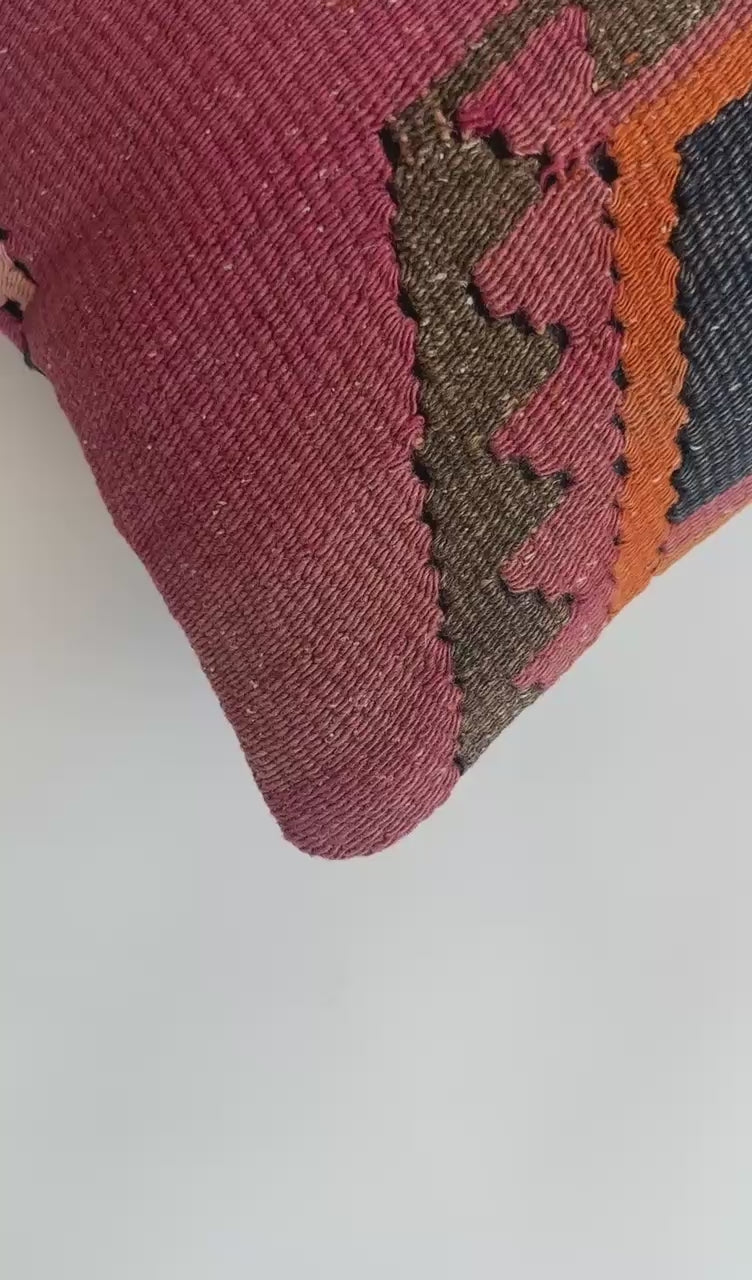 Handmade Turkish Cushion Cover 16''x16'' / 40x40 CM