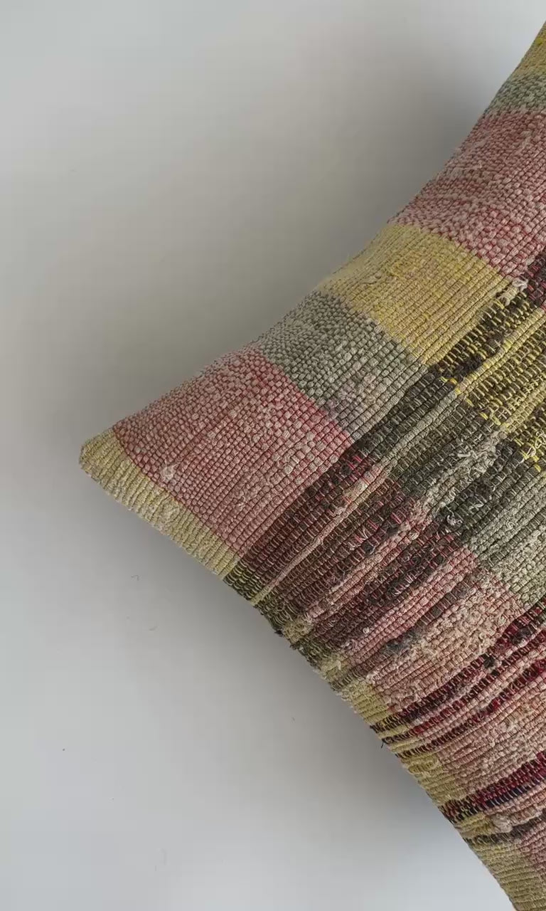 Handmade Multicolour Turkish Cushion Cover 16''x16'' / 41x41 CM