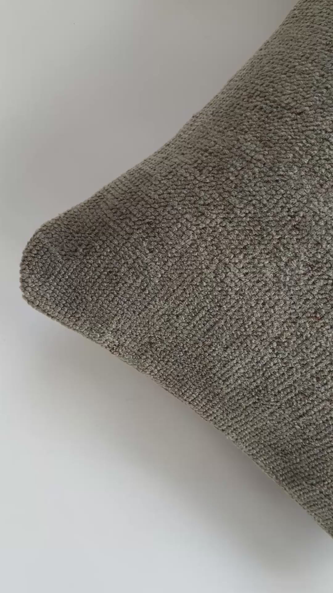 Handmade Textured Grey Turkish Rug Cushion Cover 16''x16'' / 41x41 CM